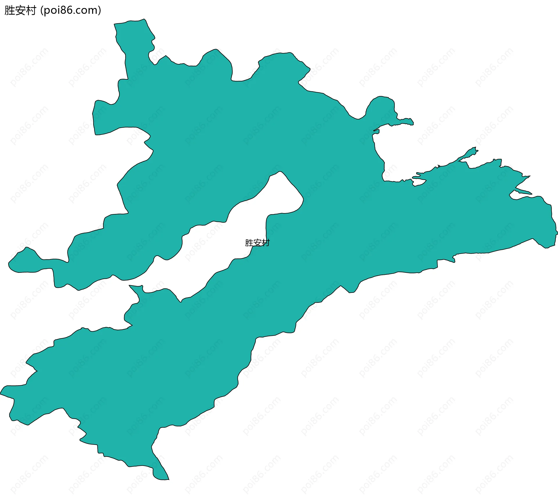 胜安村边界地图