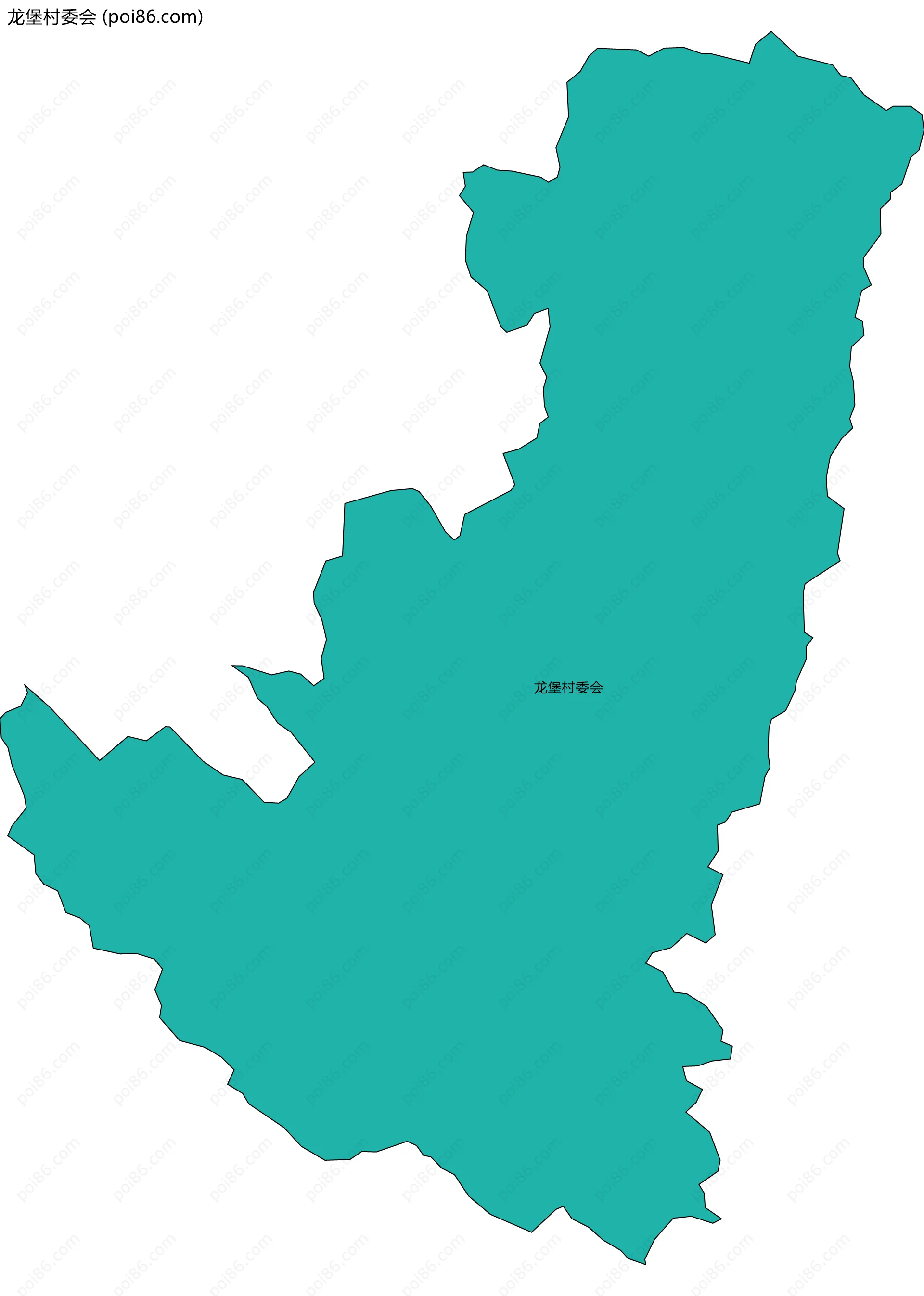 龙堡村委会边界地图