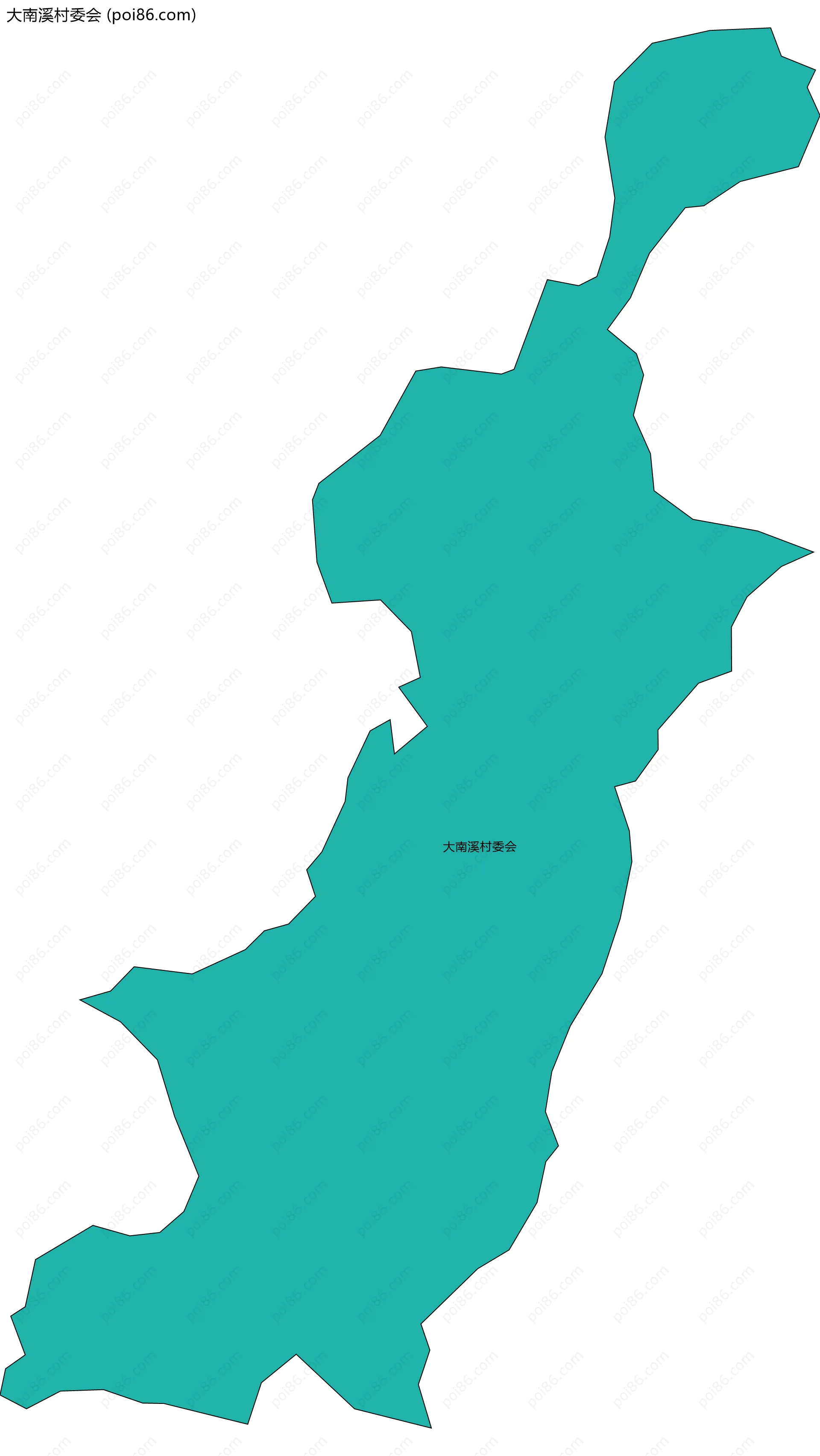 大南溪村委会边界地图
