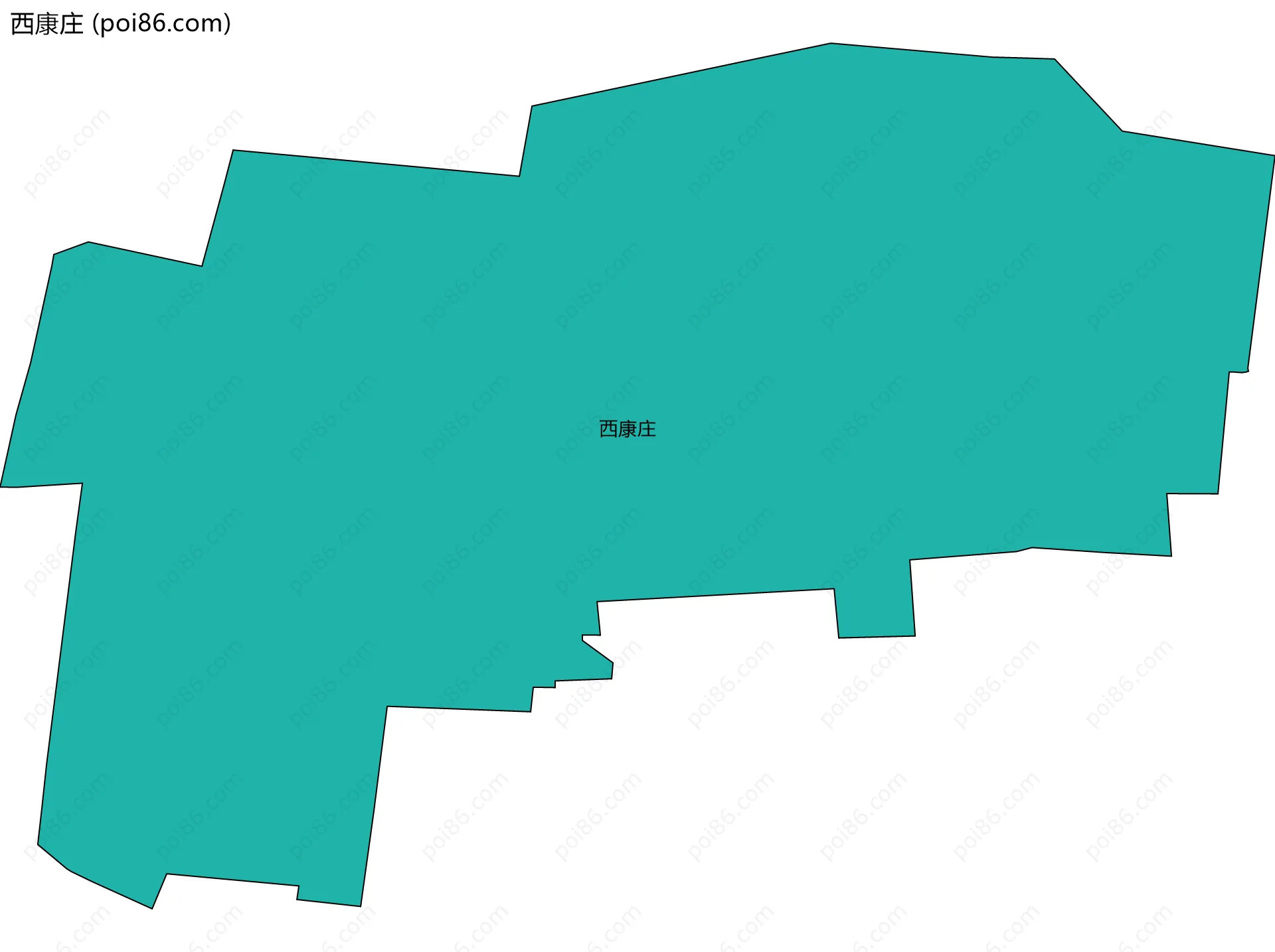 西康庄边界地图