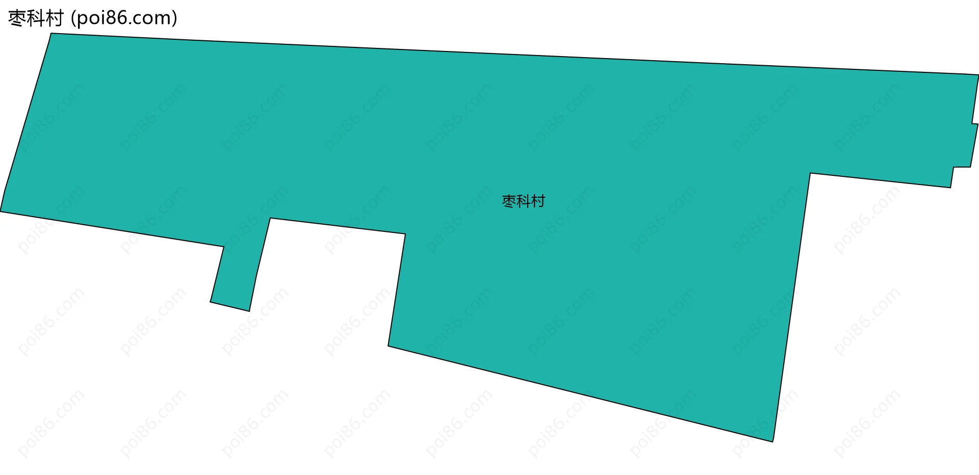 枣科村边界地图