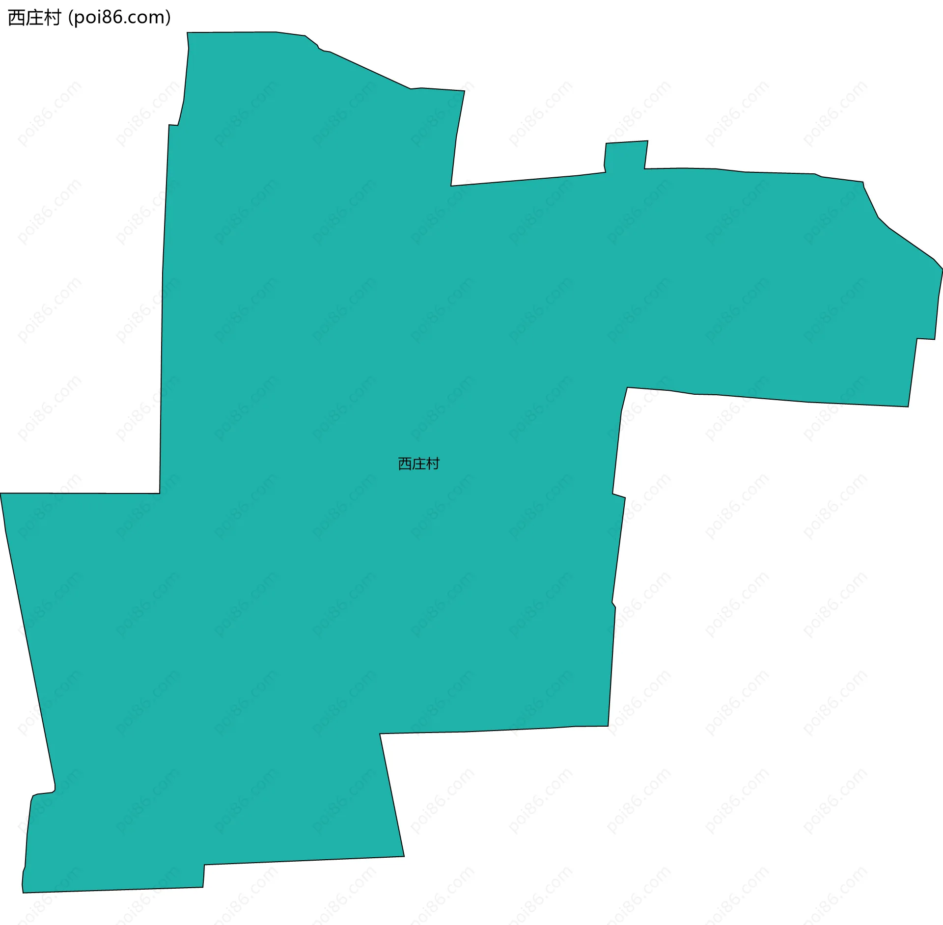 西庄村边界地图