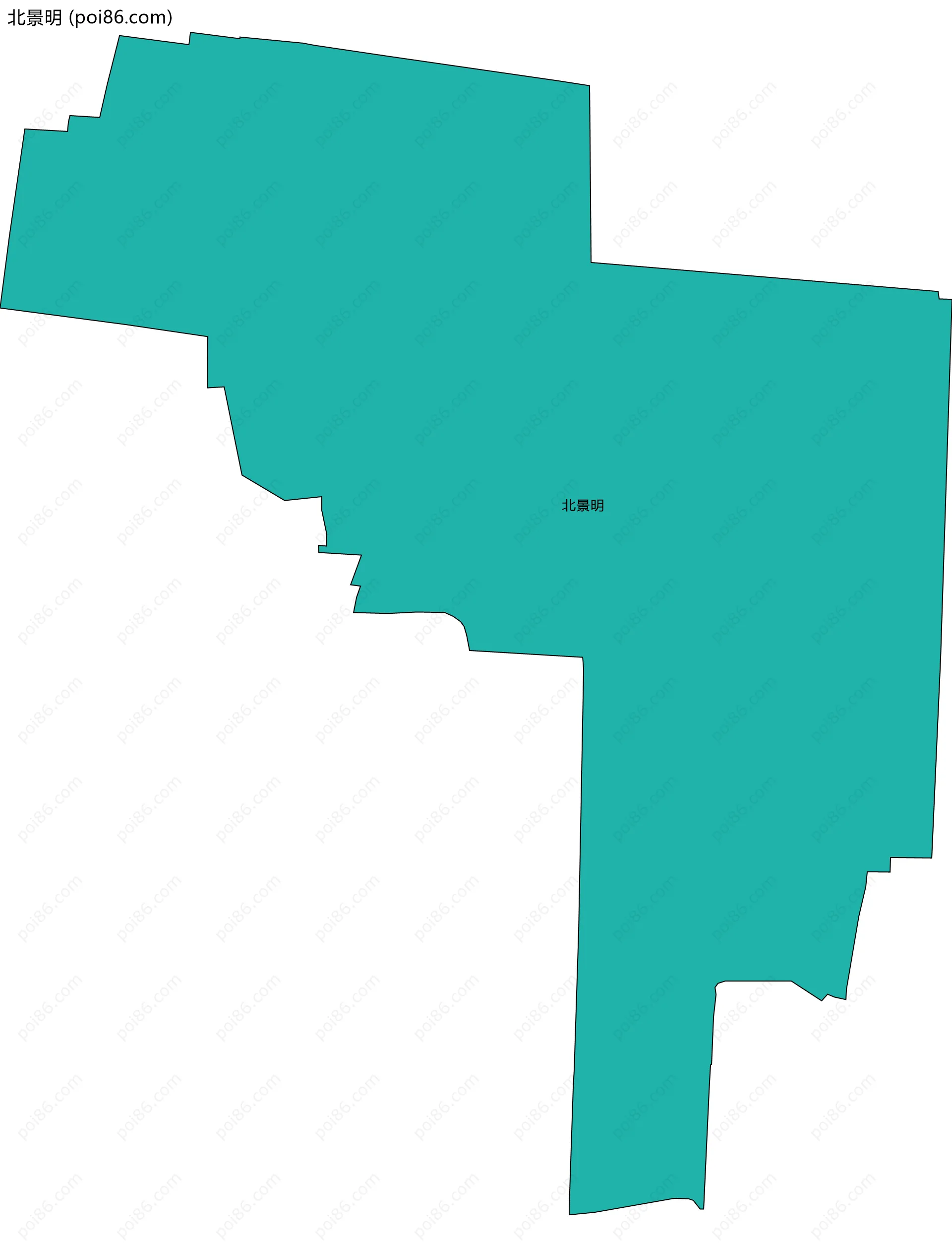 北景明边界地图