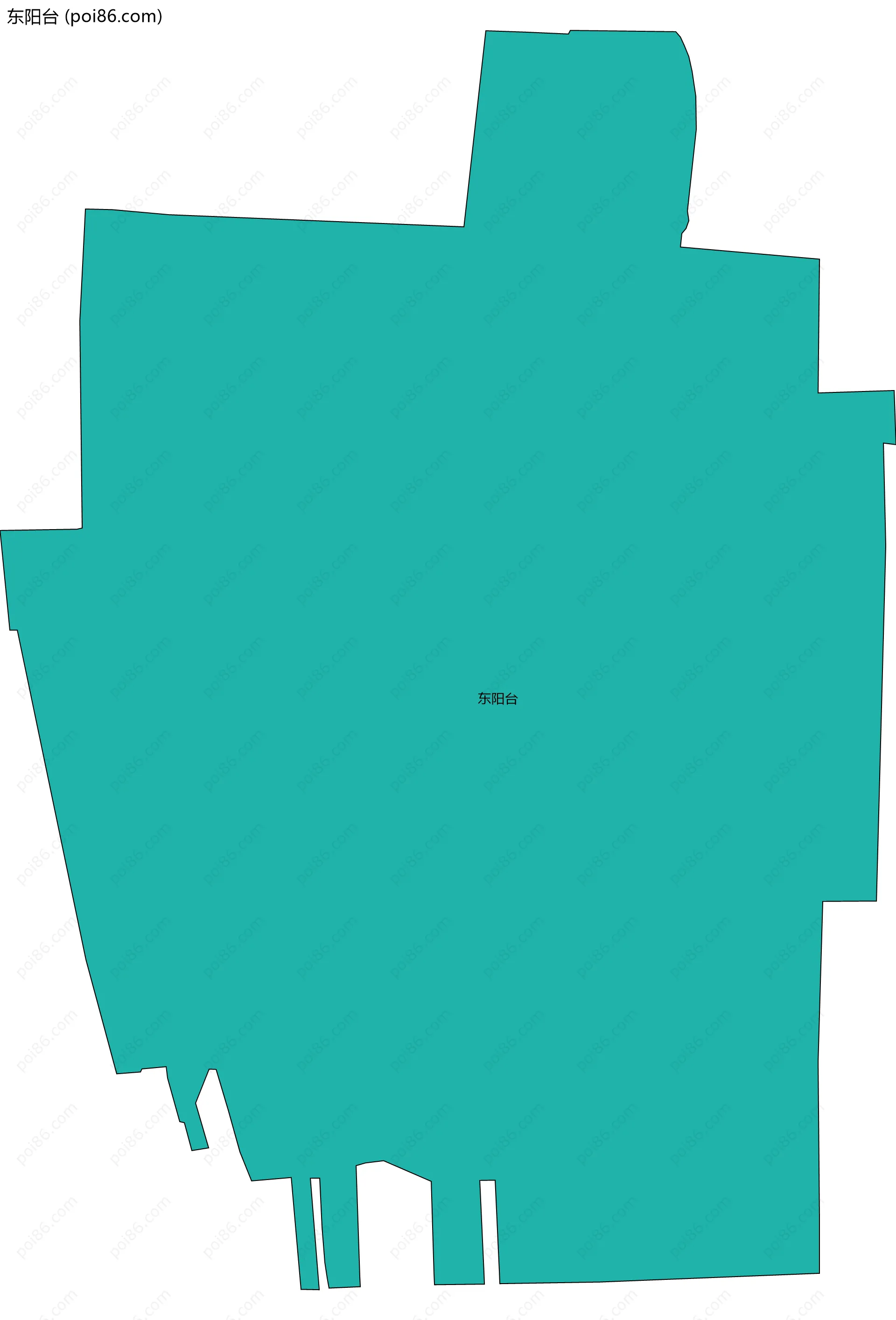 东阳台边界地图