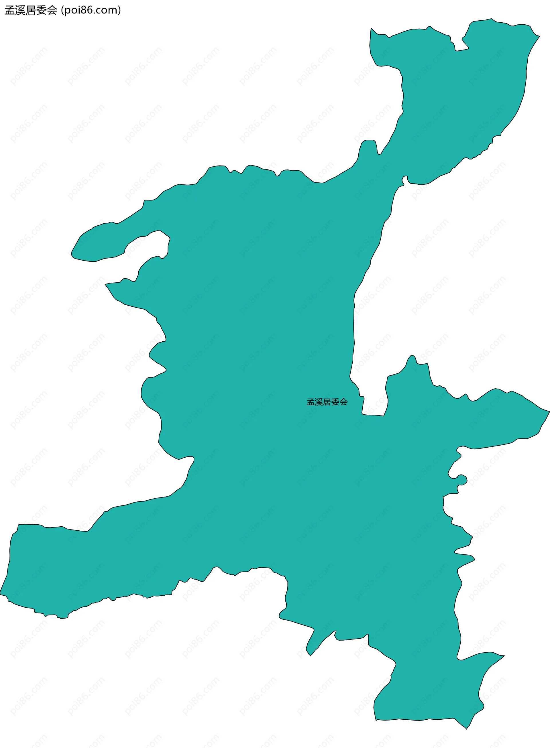 孟溪居委会边界地图