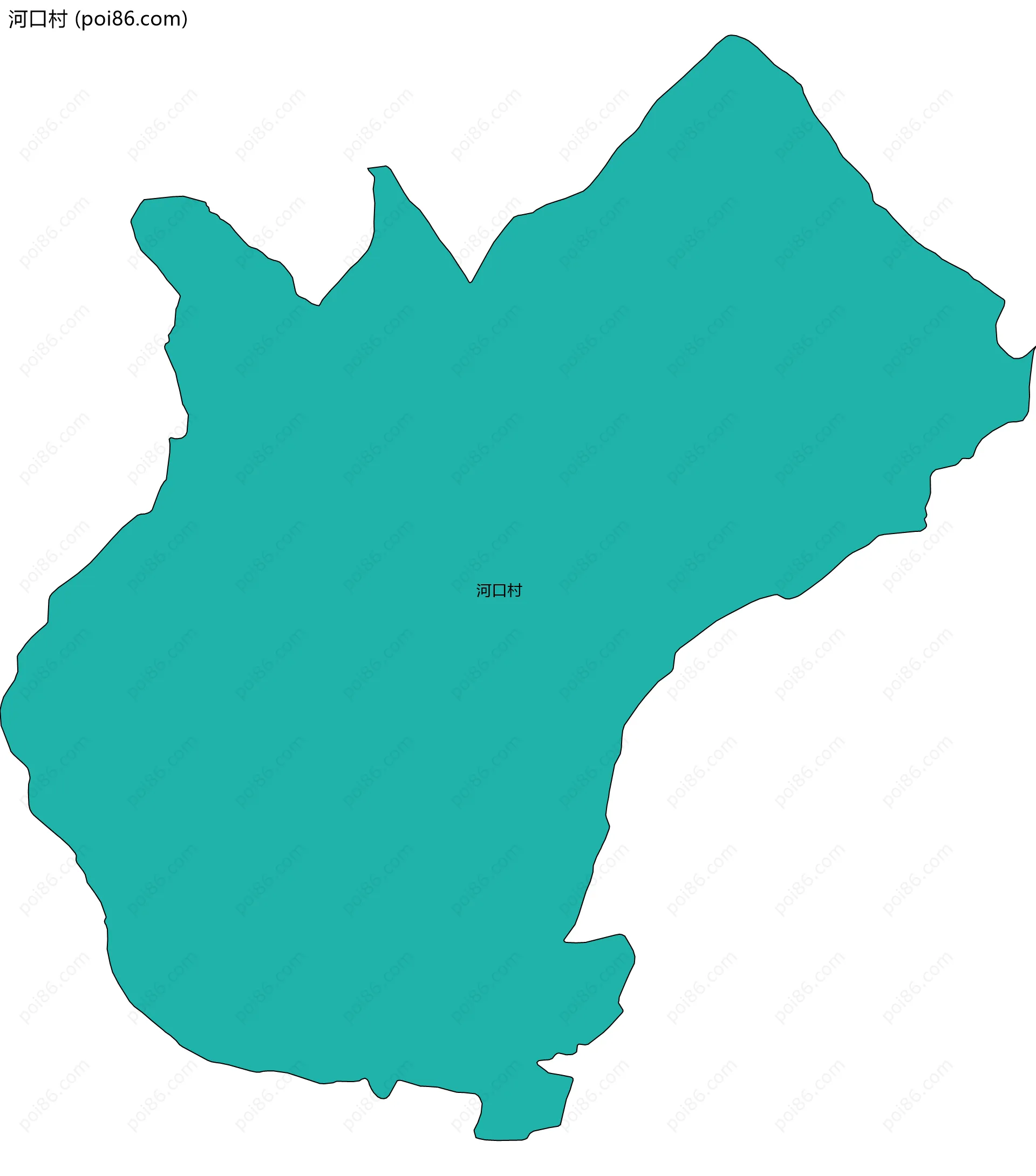河口村边界地图