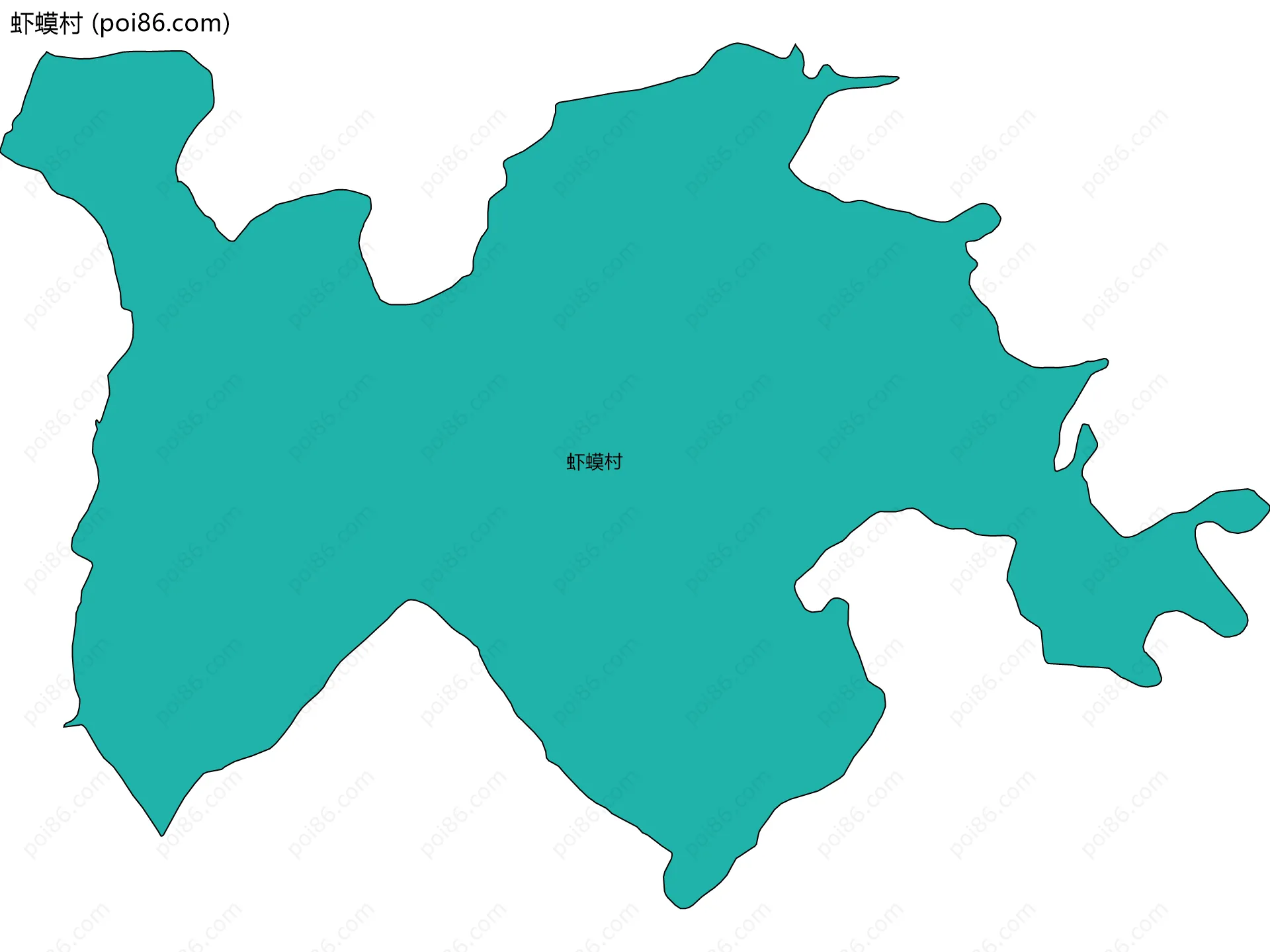 虾蟆村边界地图