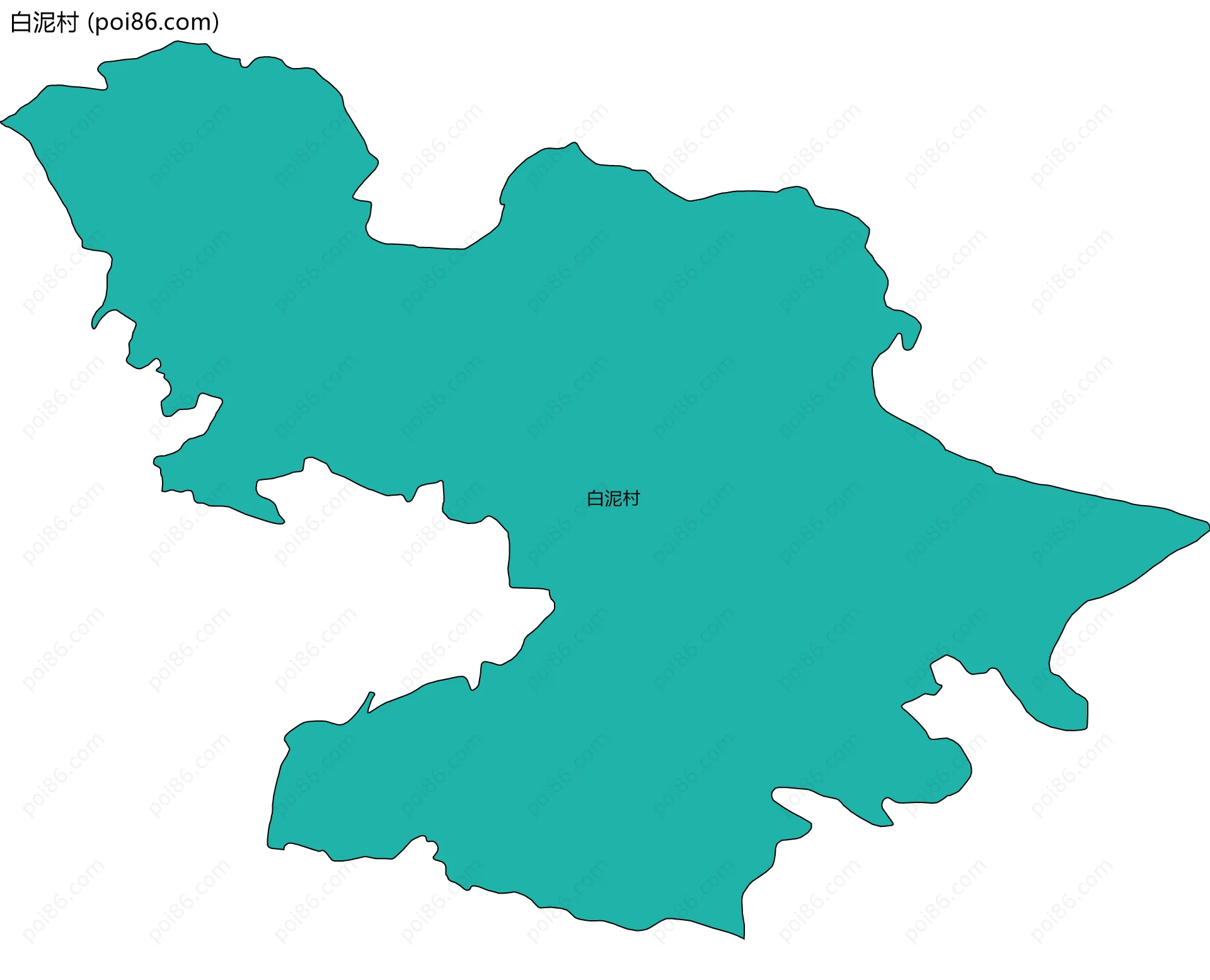 白泥村边界地图