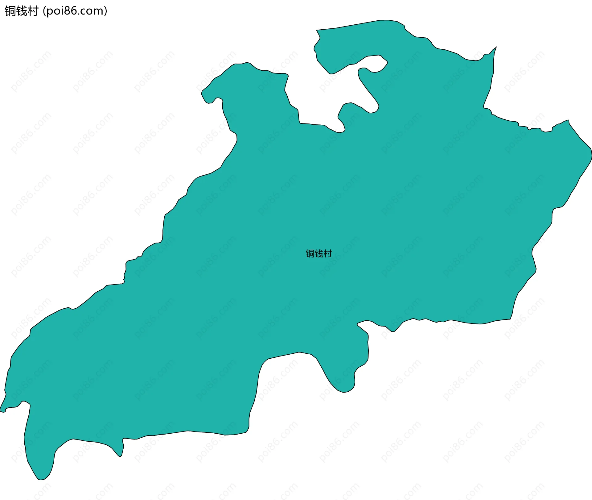 铜钱村边界地图