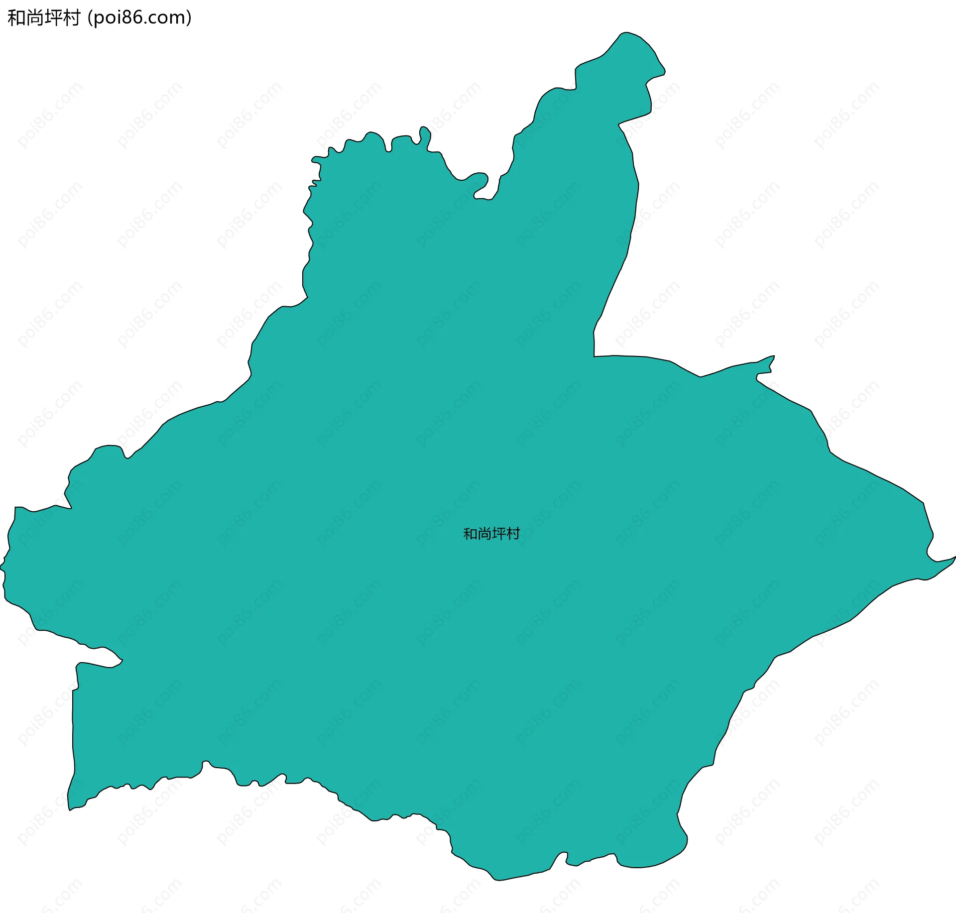 和尚坪村边界地图