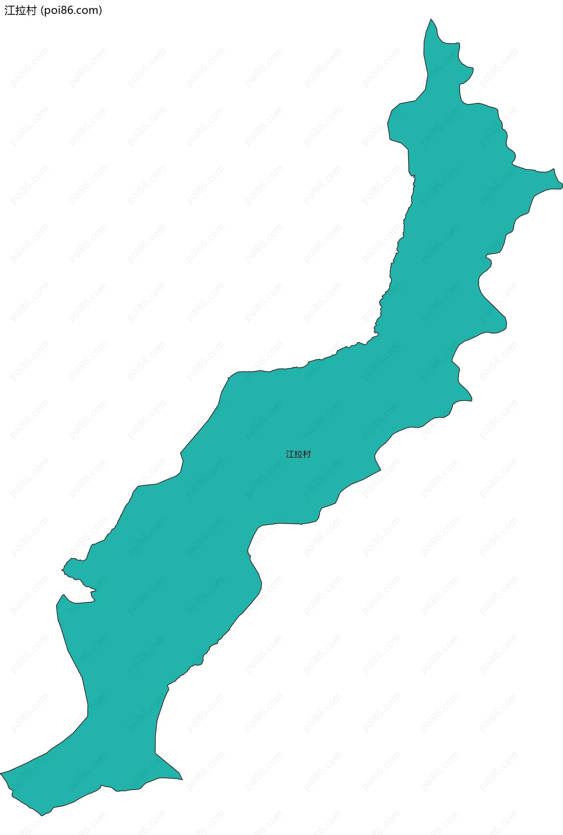 江拉村边界地图