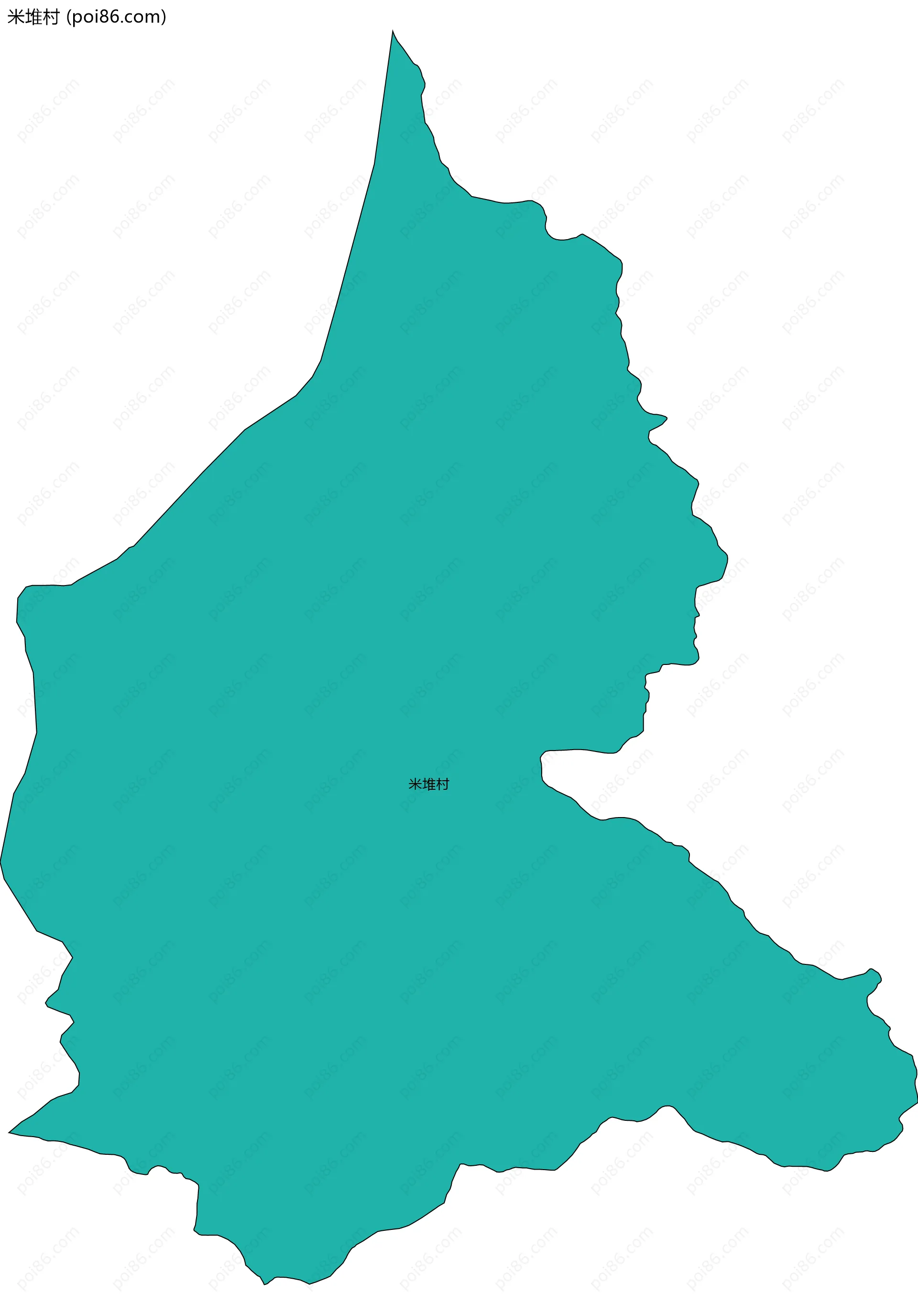 米堆村边界地图