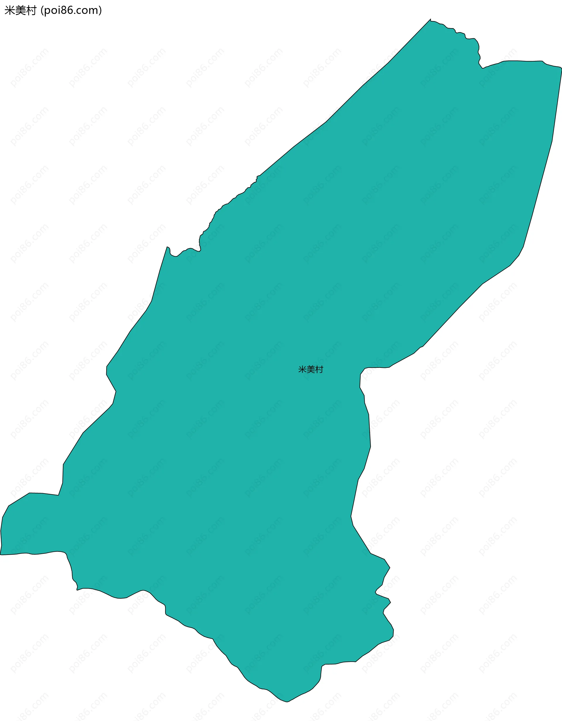 米美村边界地图