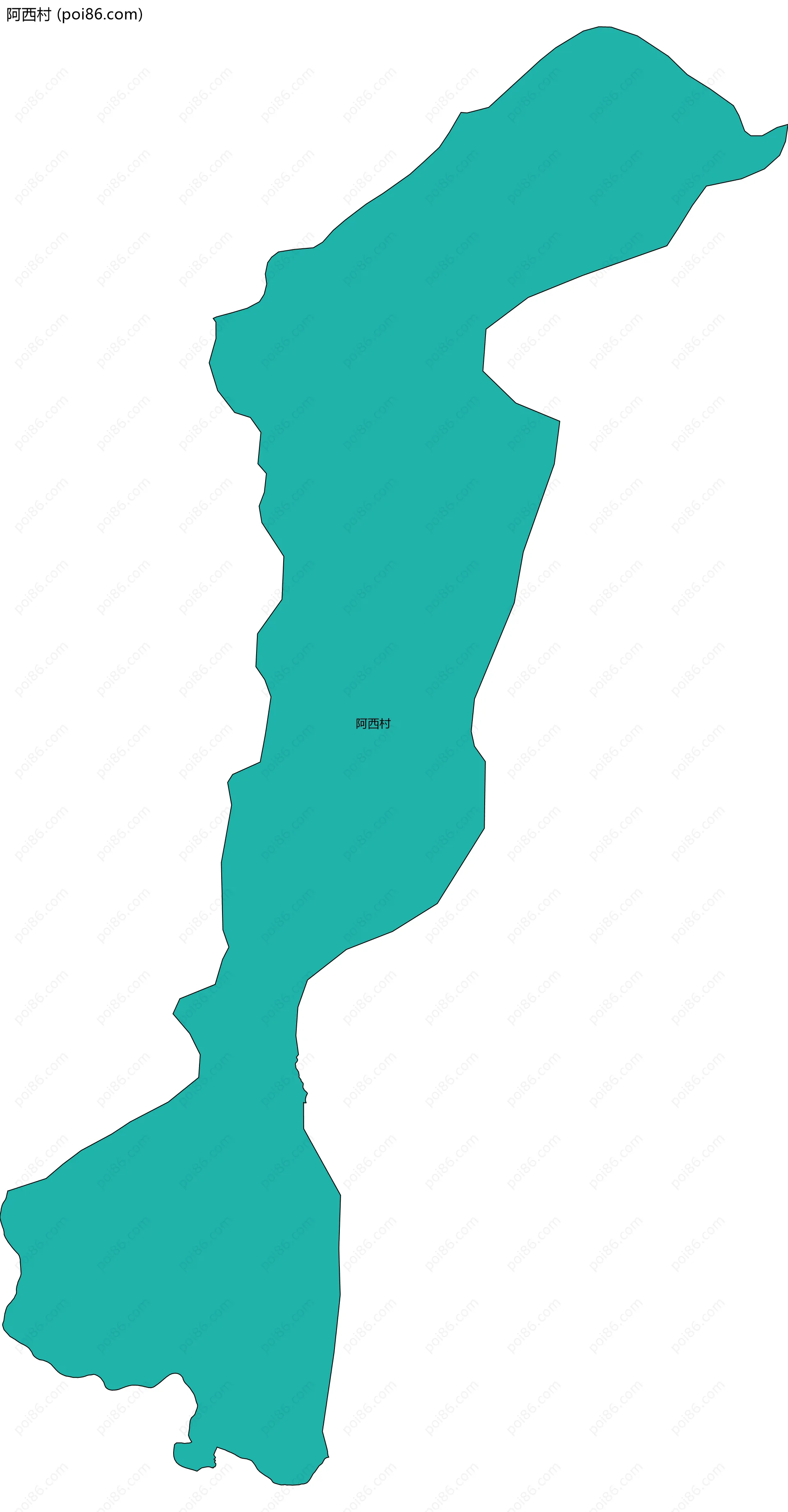 阿西村边界地图