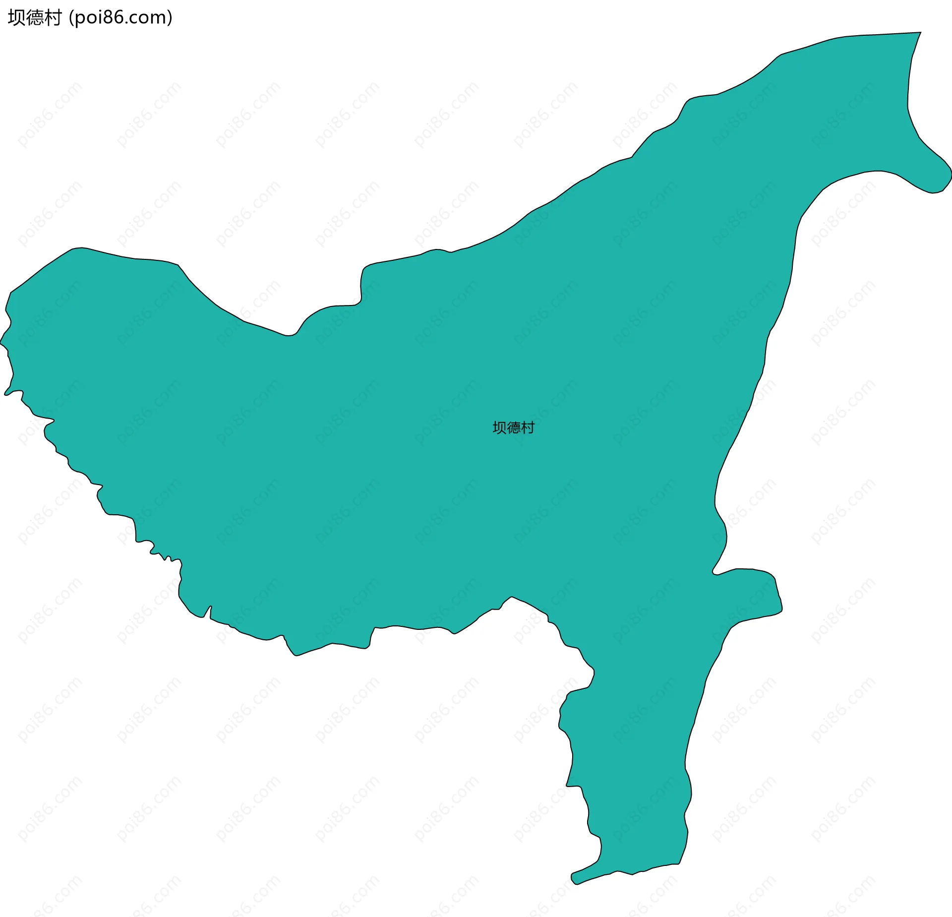 坝德村边界地图