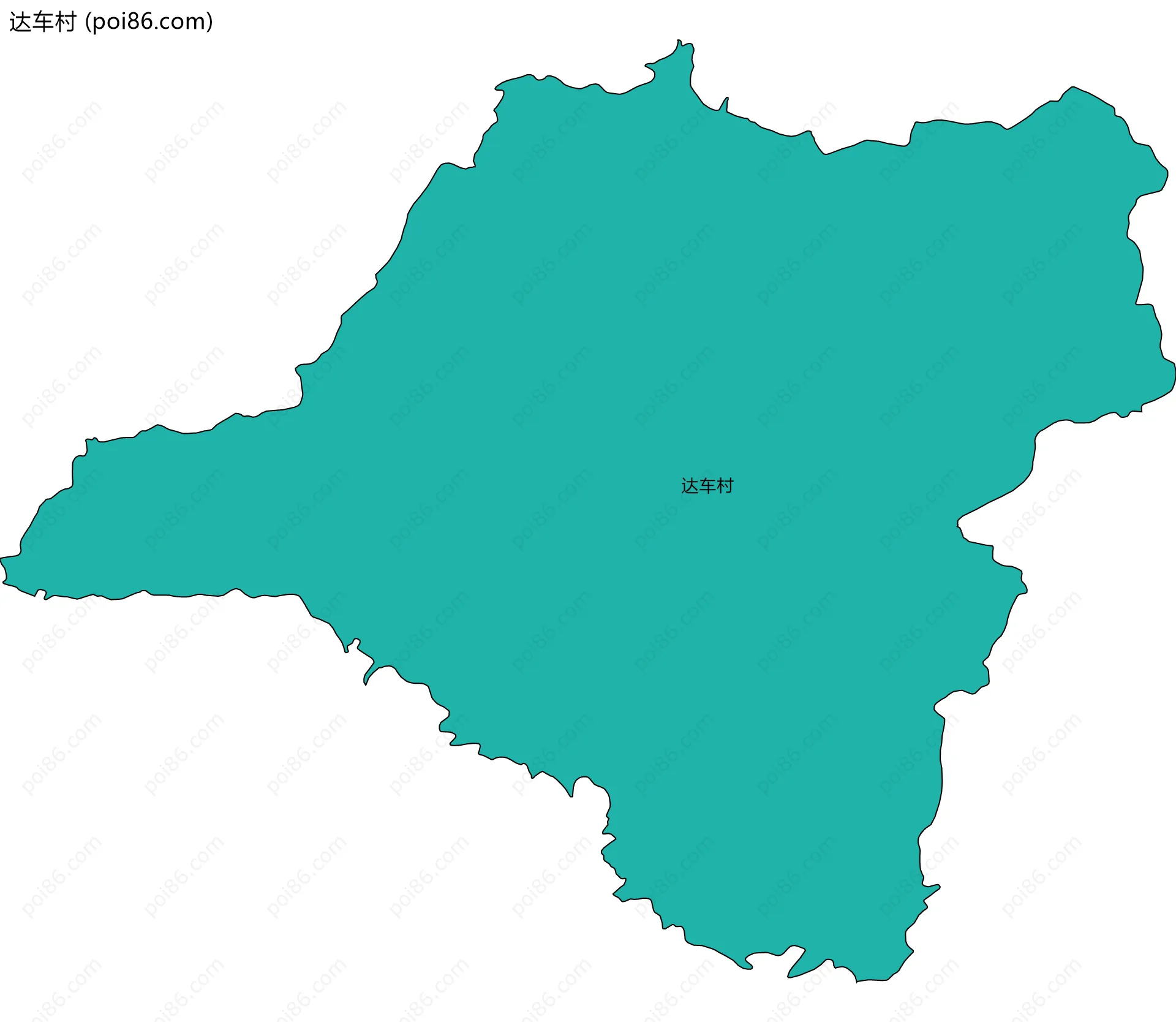 达车村边界地图