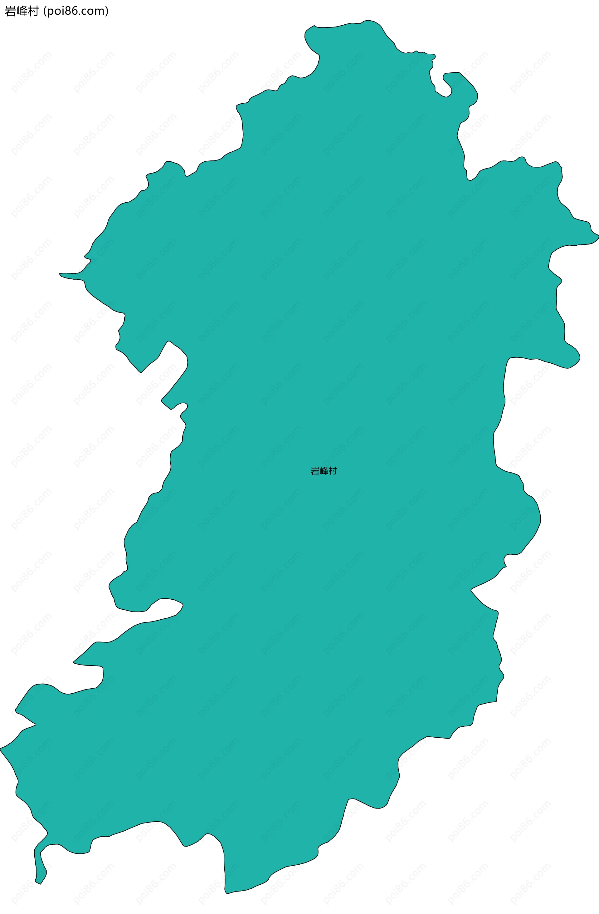 岩峰村边界地图