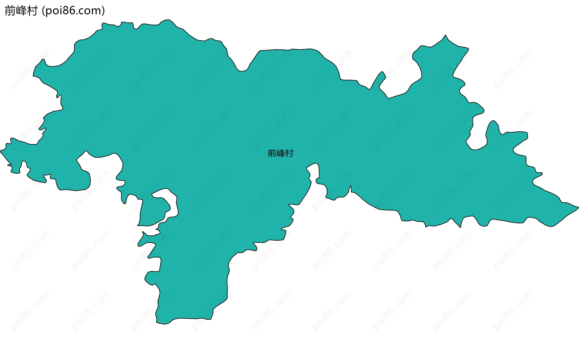 前峰村边界地图