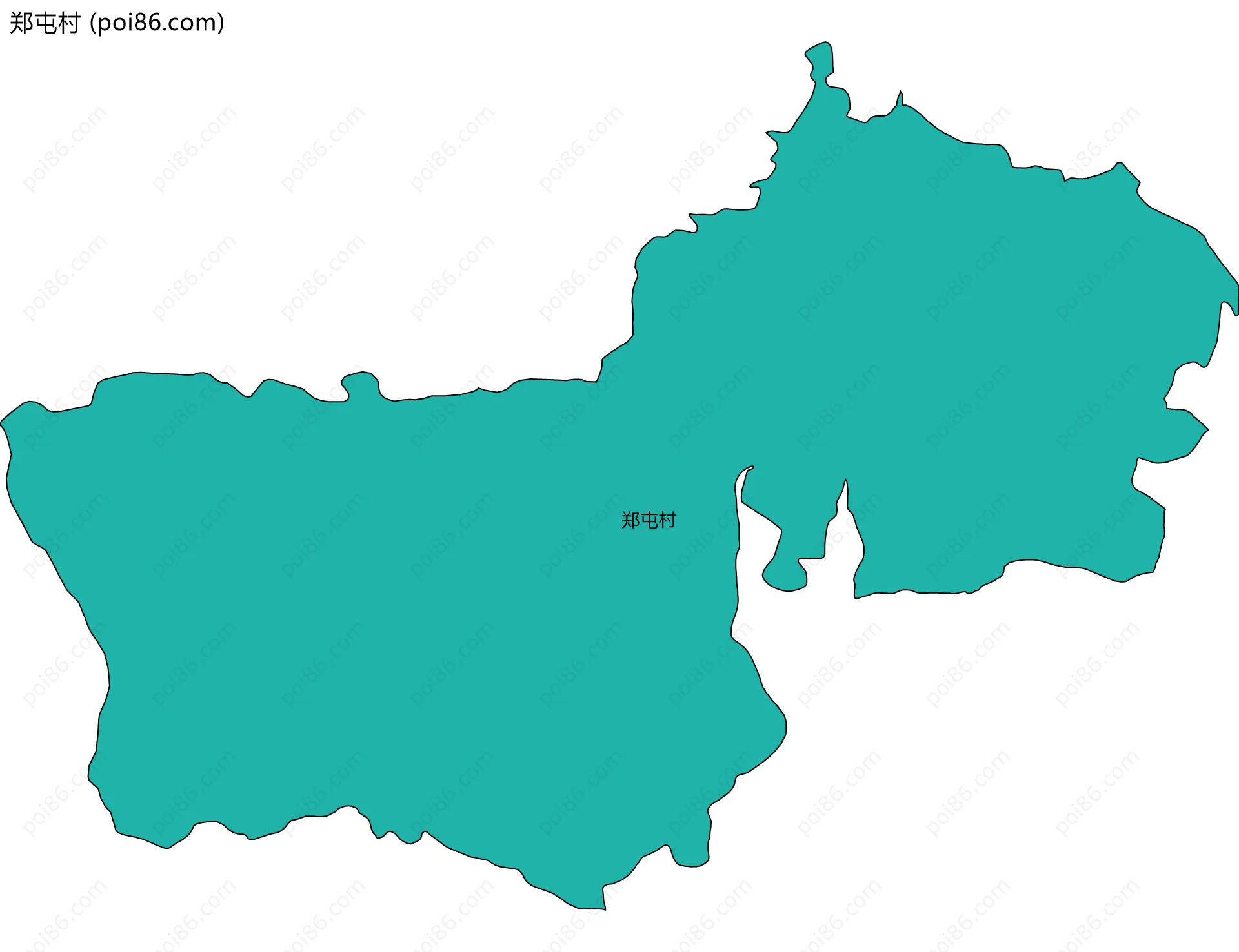 郑屯村边界地图