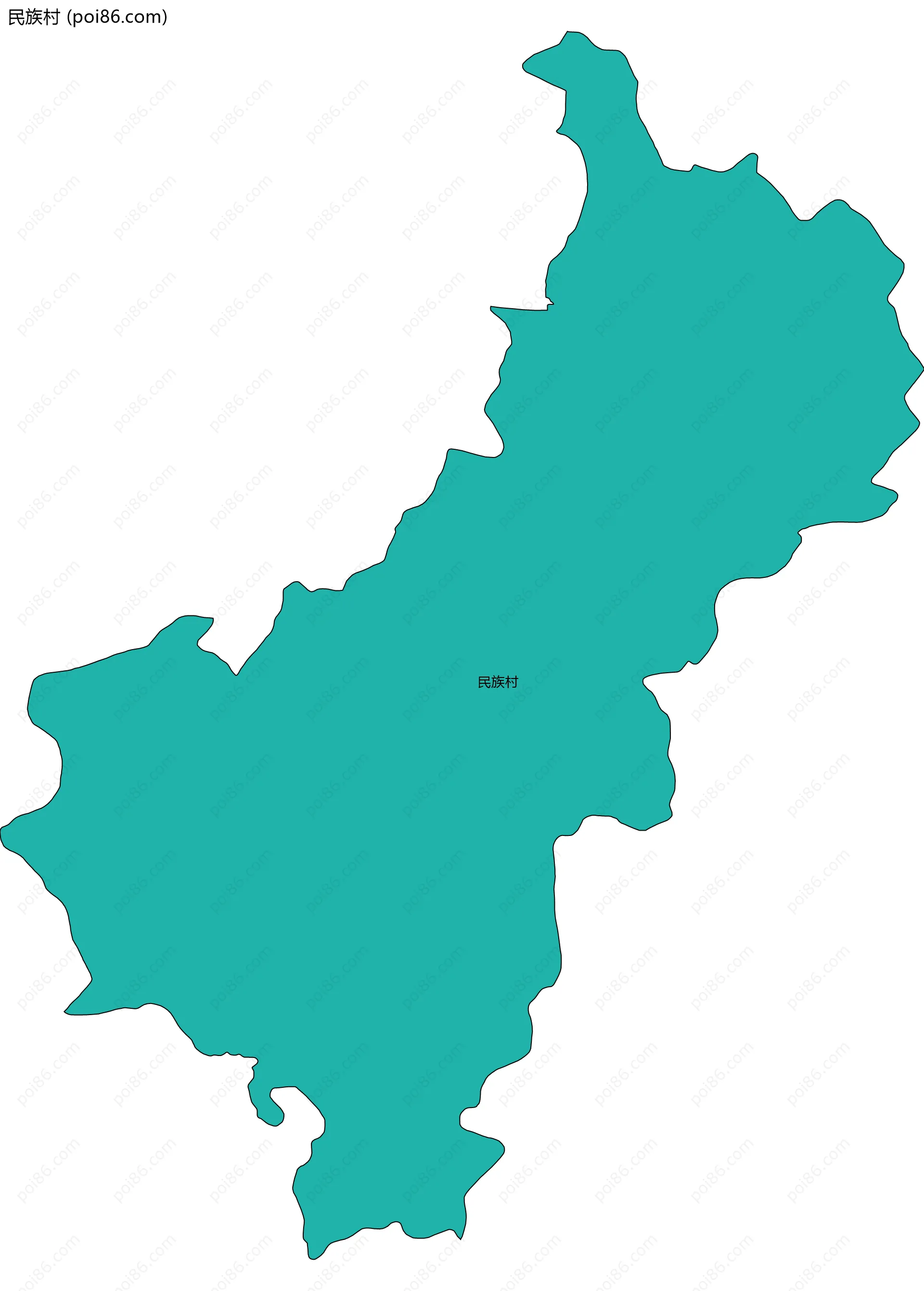 民族村边界地图