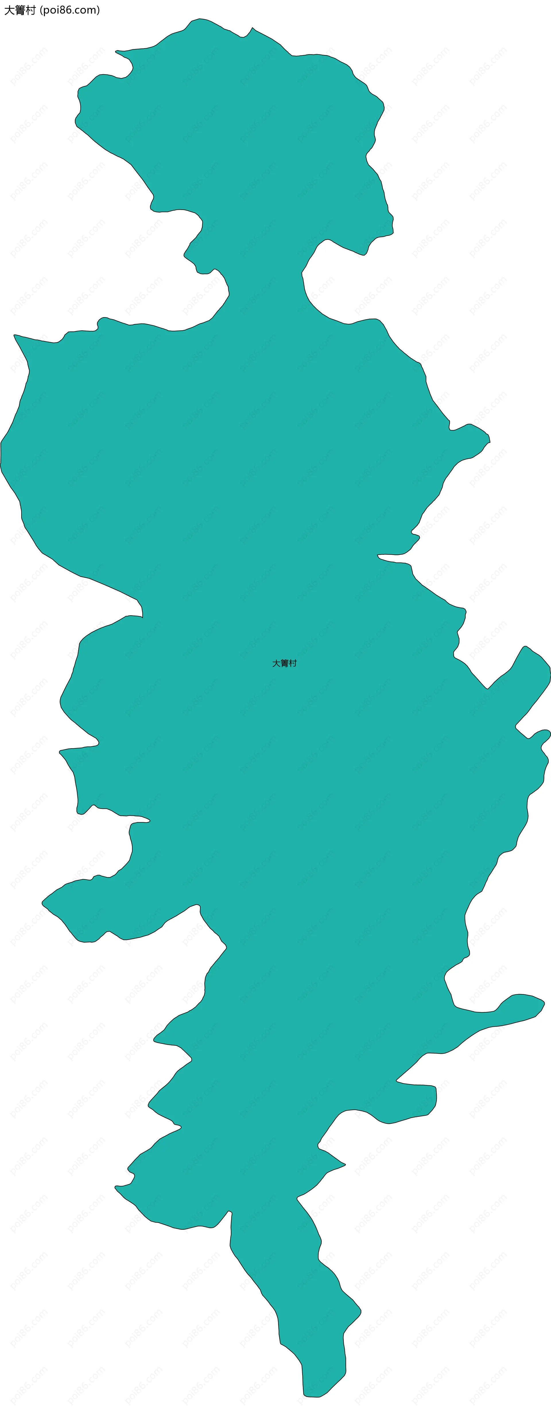 大箐村边界地图