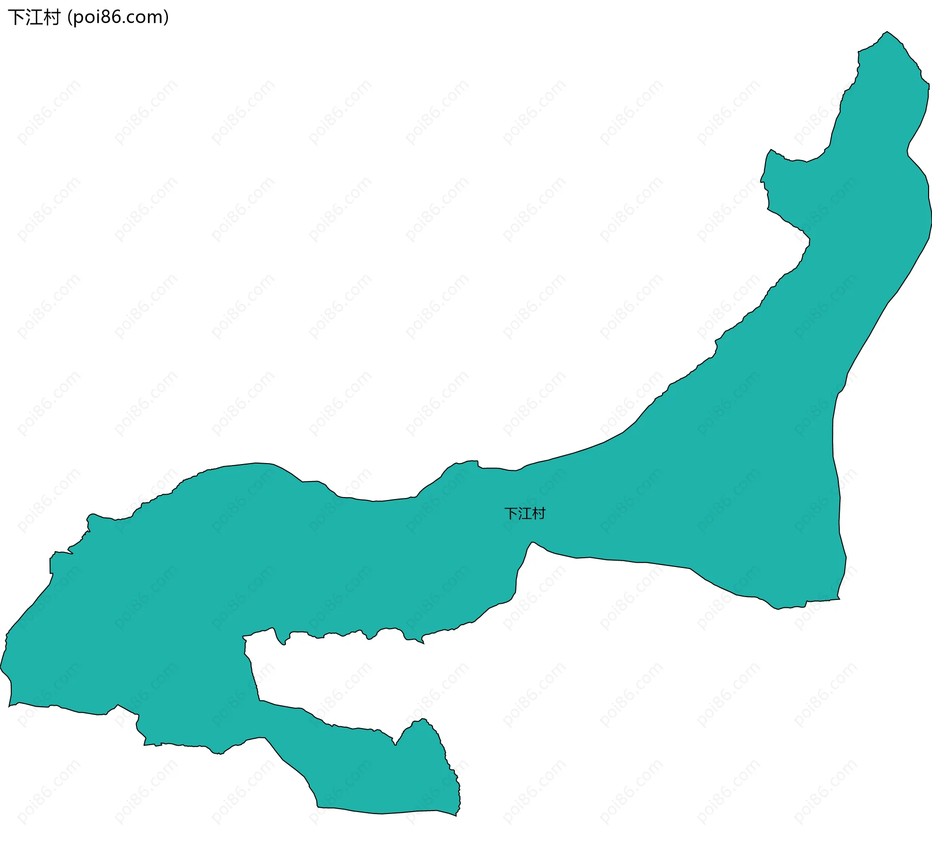 下江村边界地图