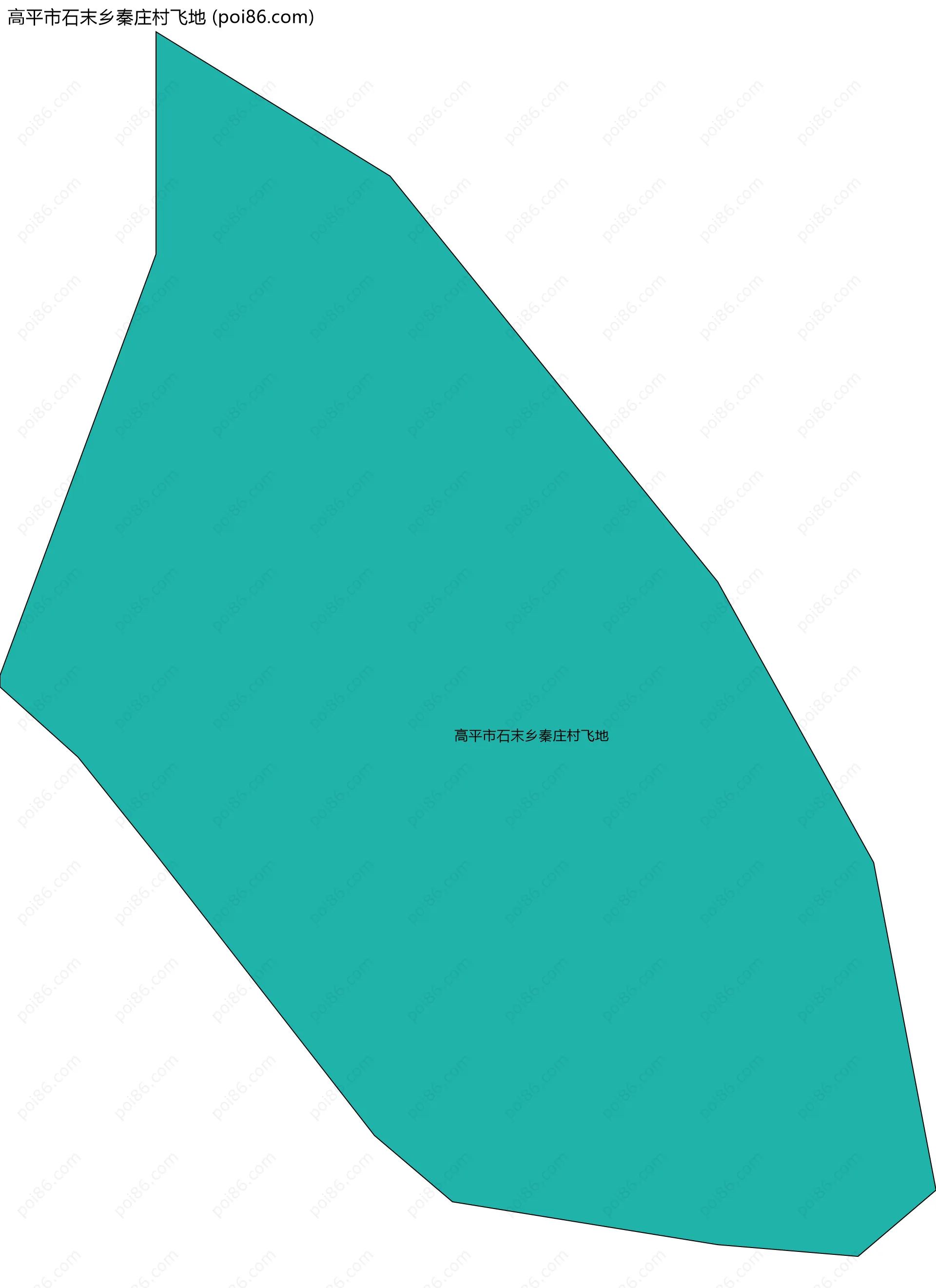 高平市石末乡秦庄村飞地边界地图