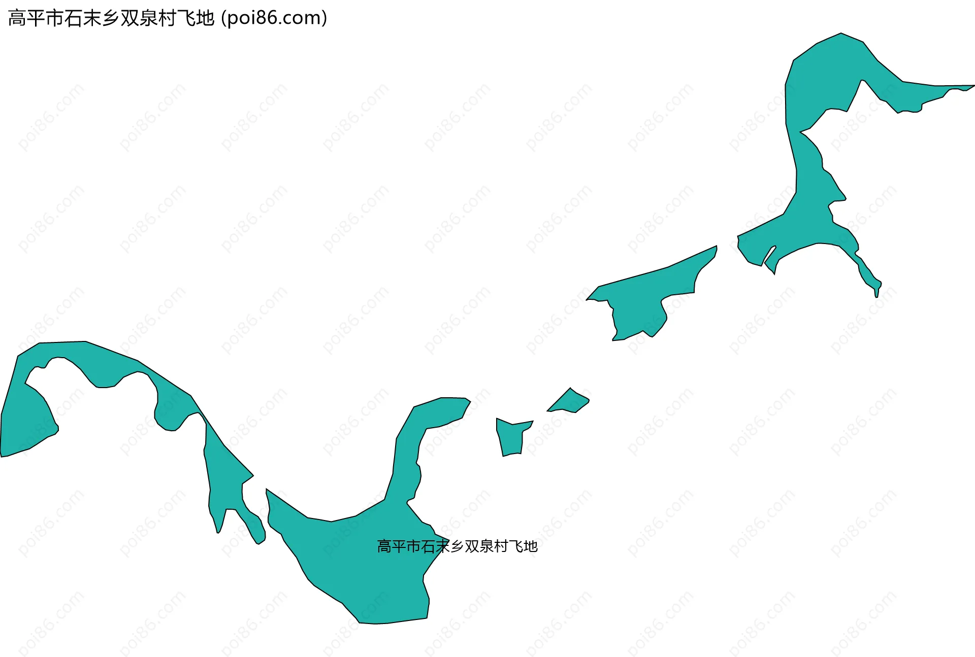 高平市石末乡双泉村飞地边界地图