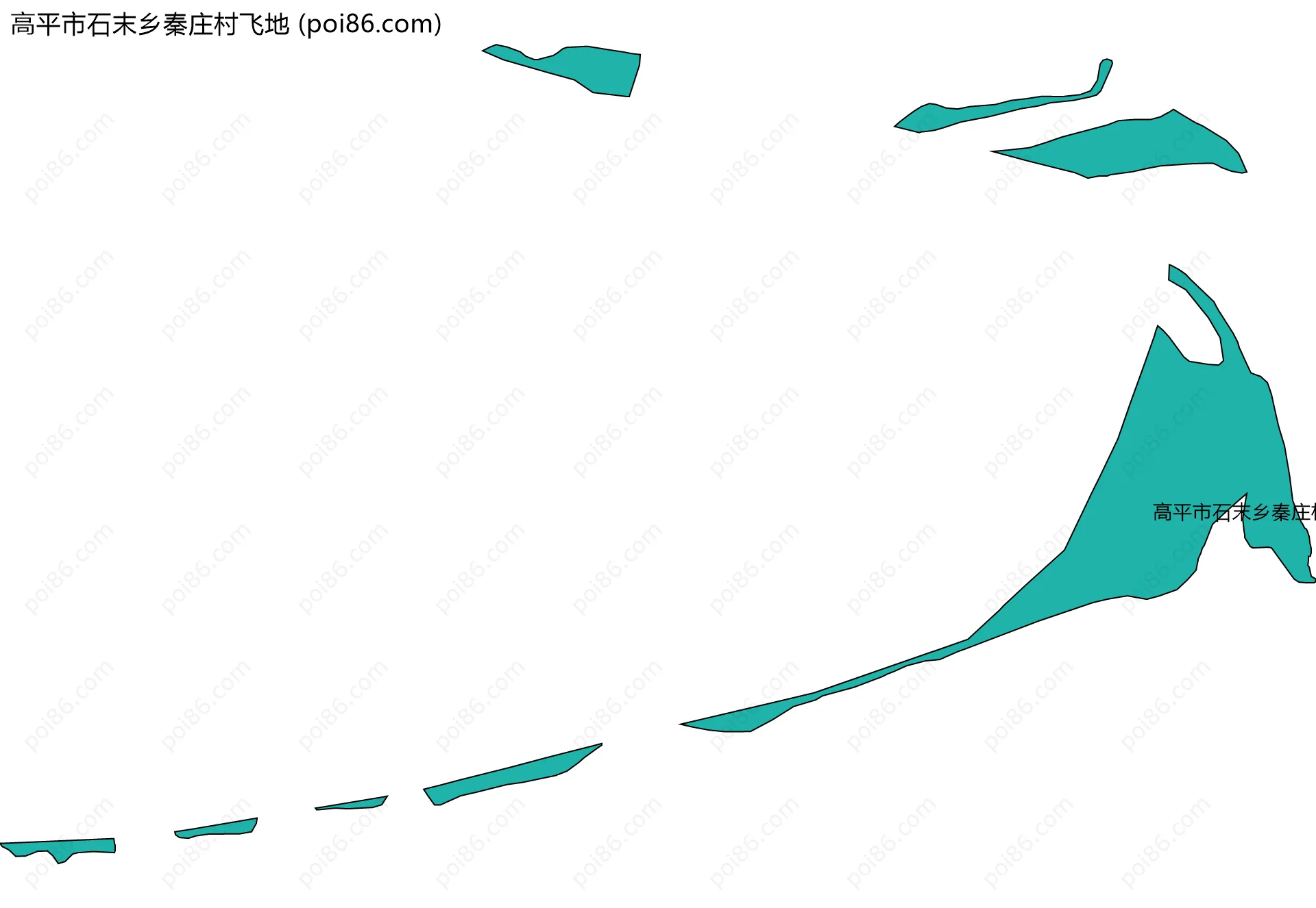 高平市石末乡秦庄村飞地边界地图
