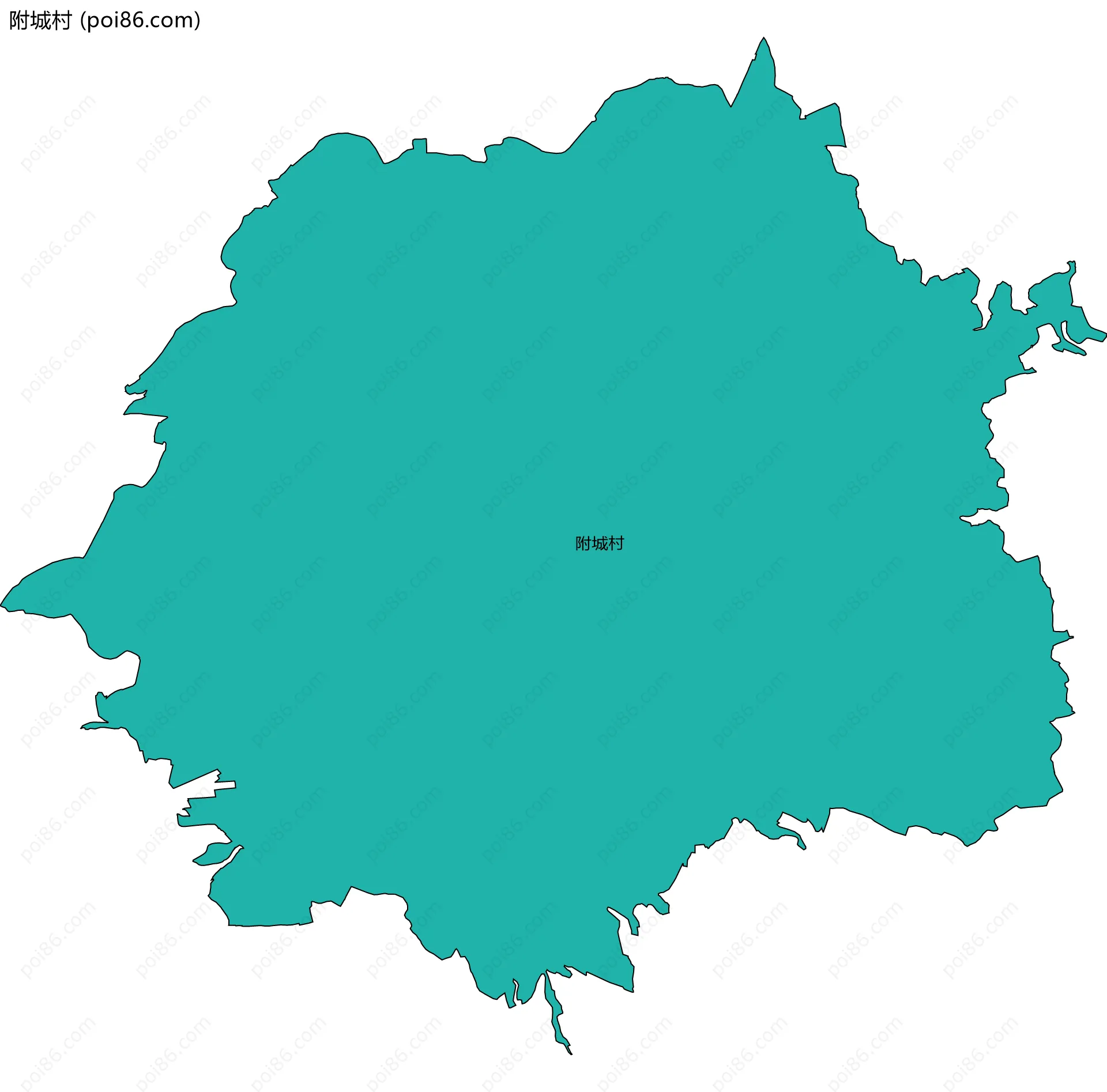 附城村边界地图