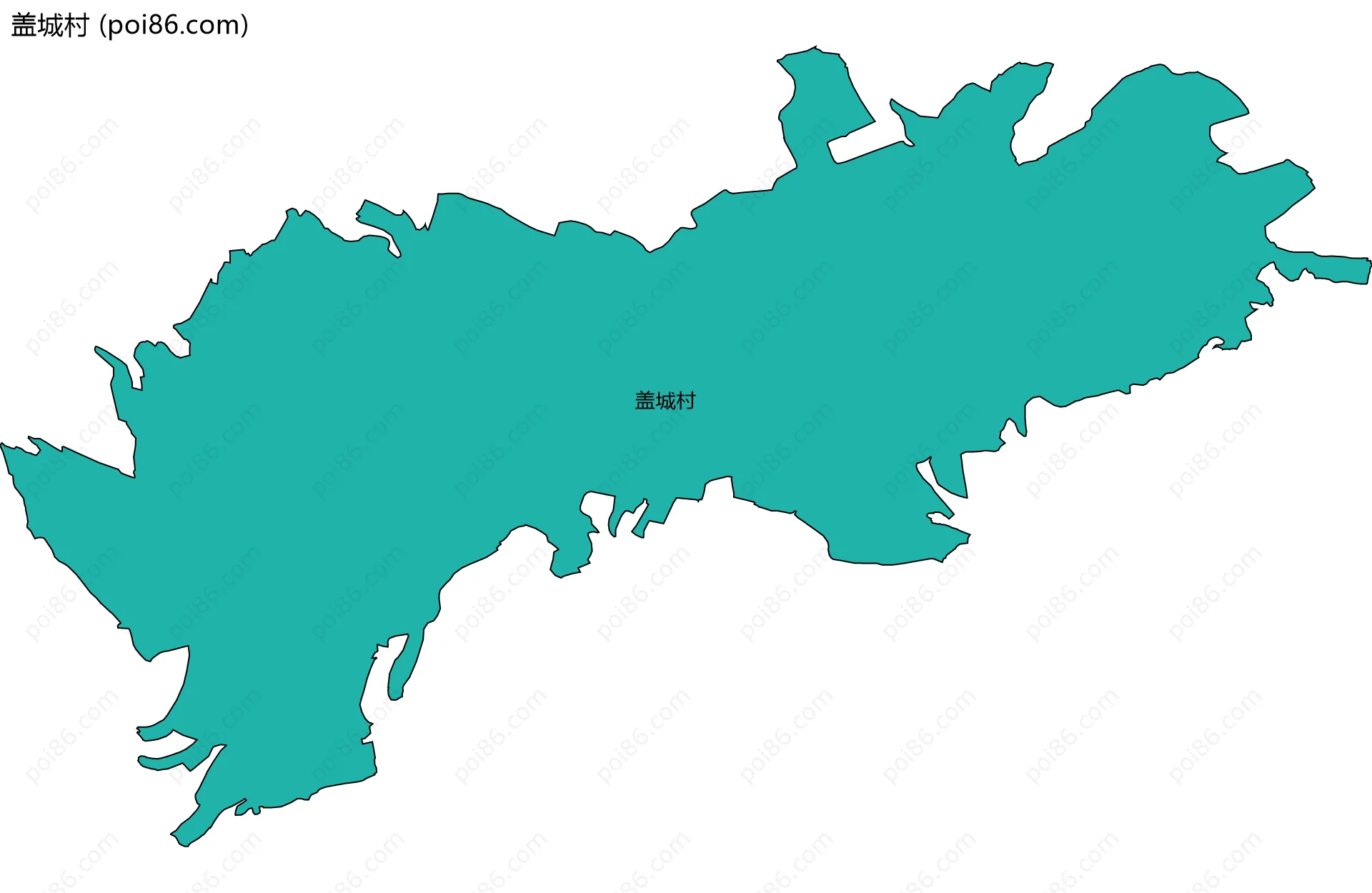 盖城村边界地图