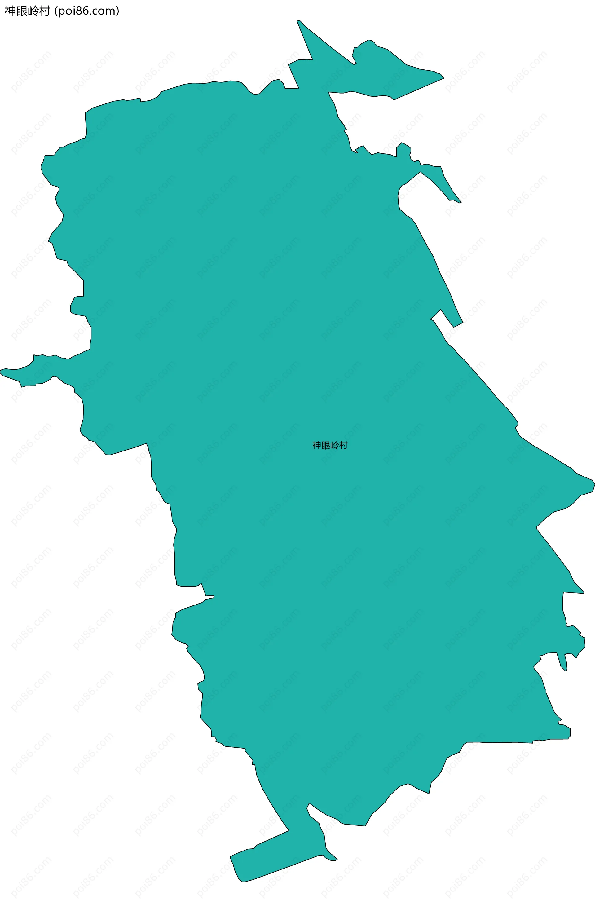 神眼岭村边界地图