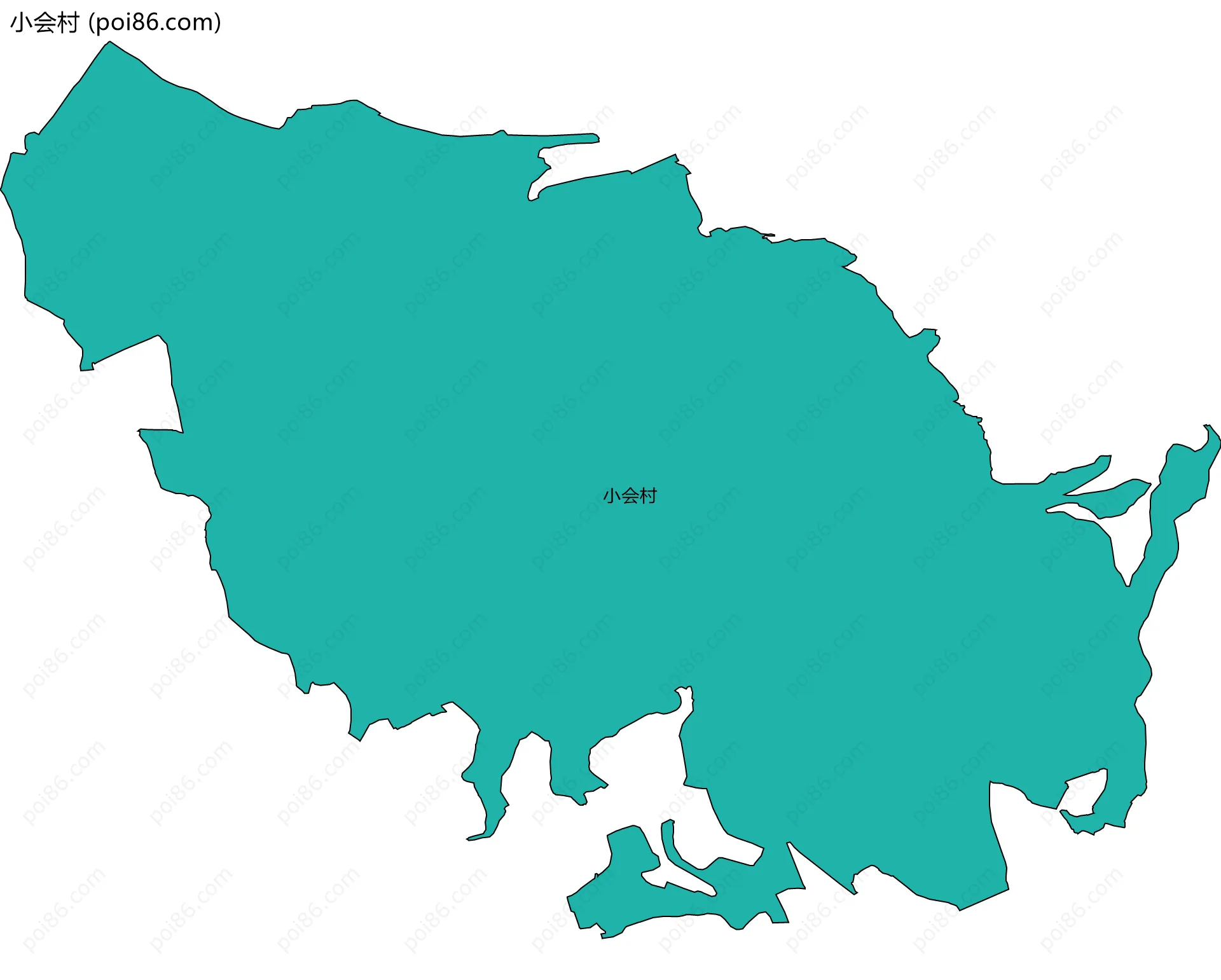 小会村边界地图