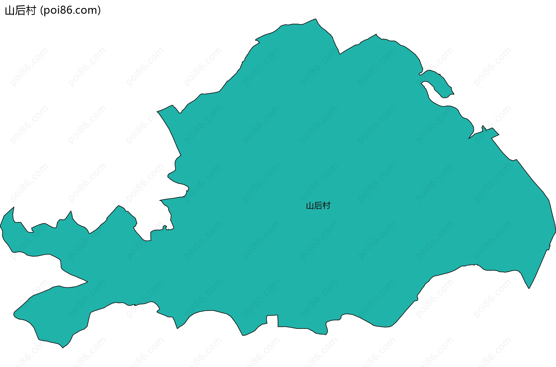 山后村边界地图