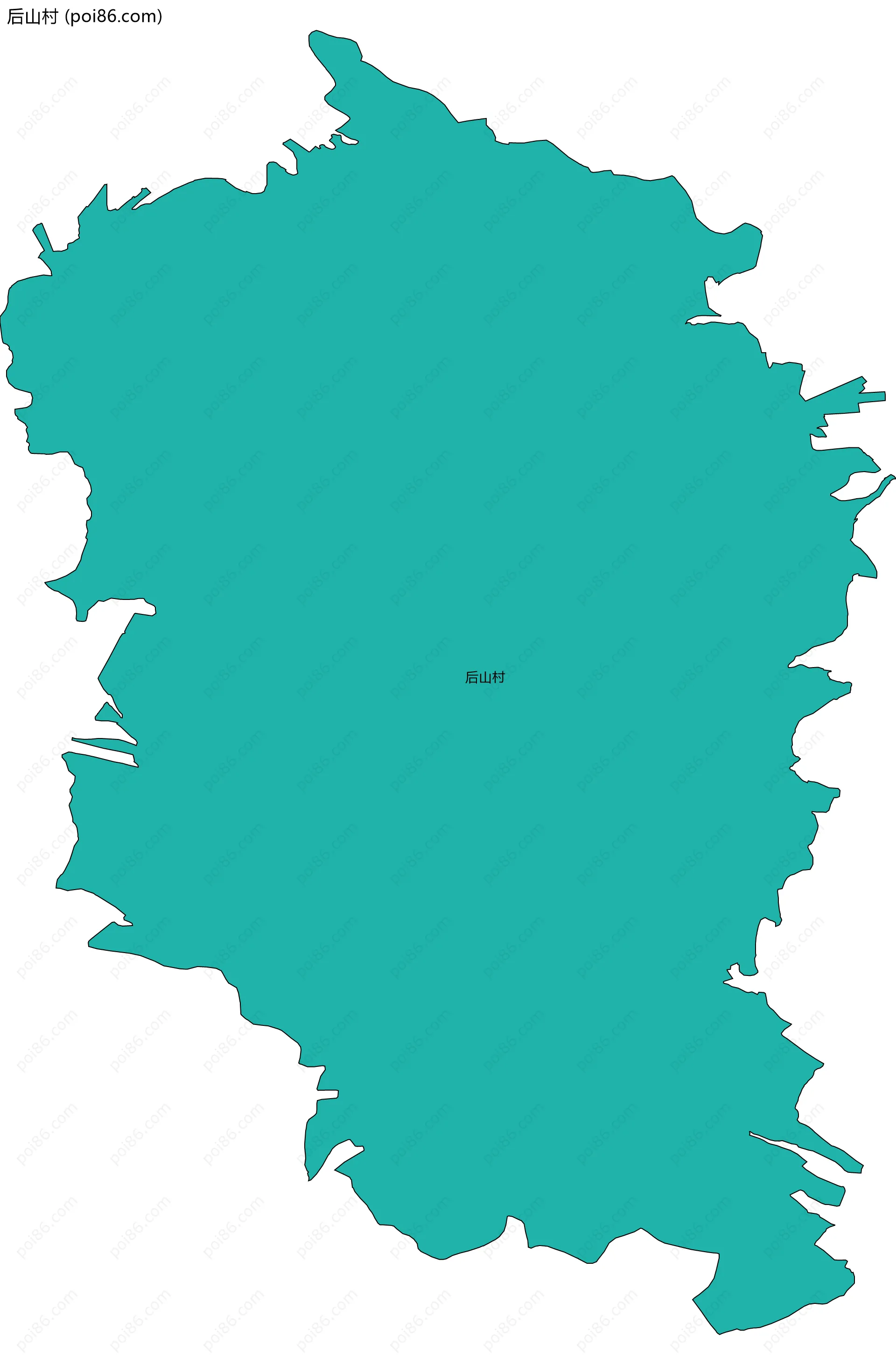 后山村边界地图