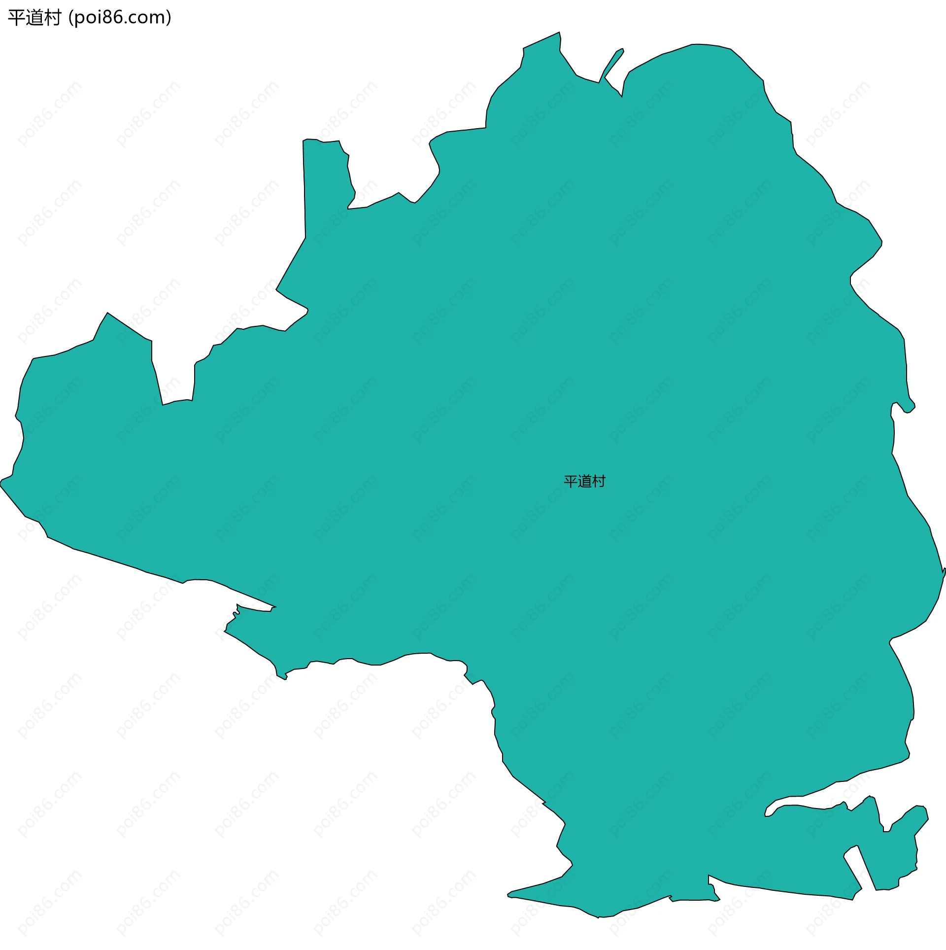 平道村边界地图