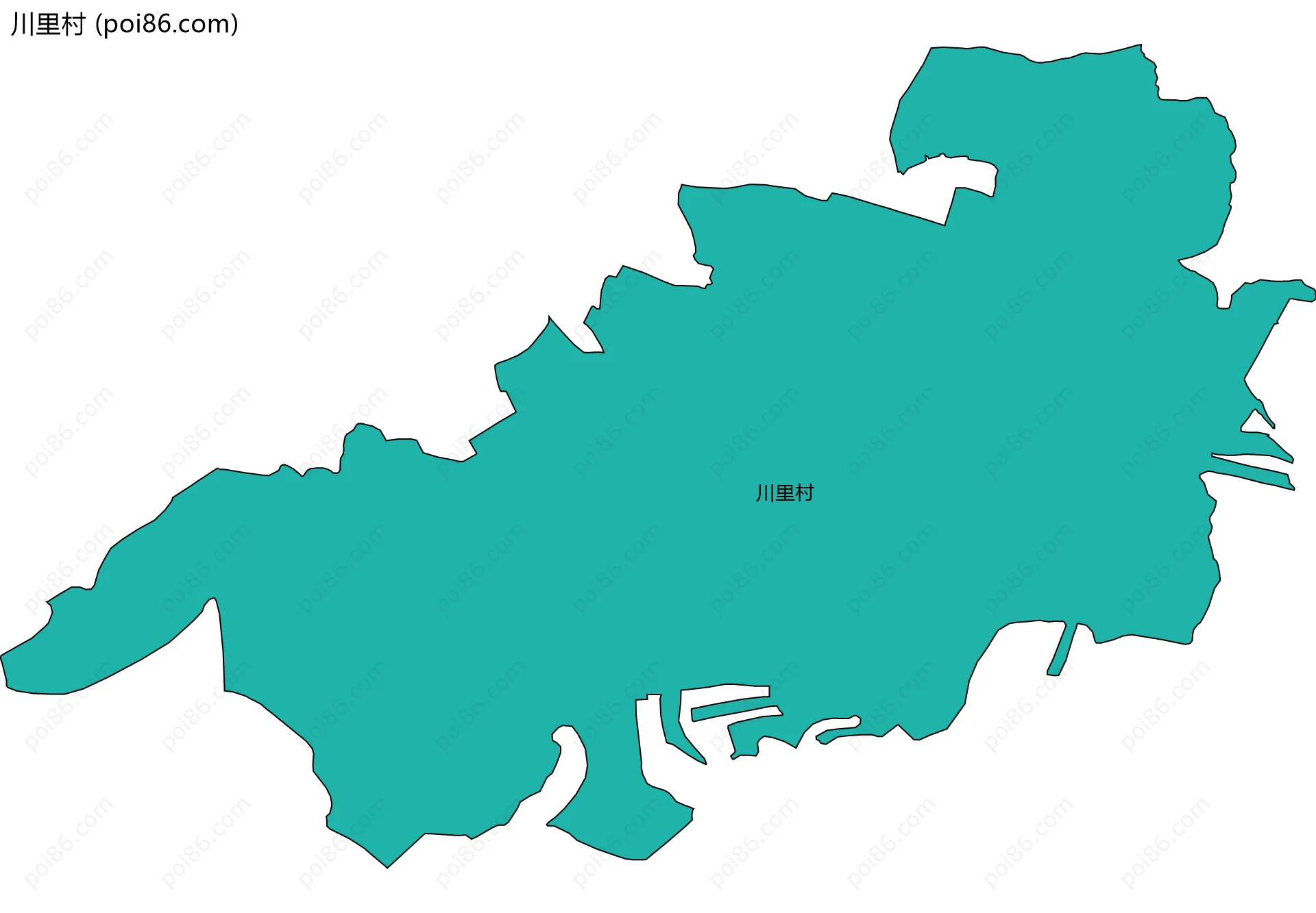 川里村边界地图