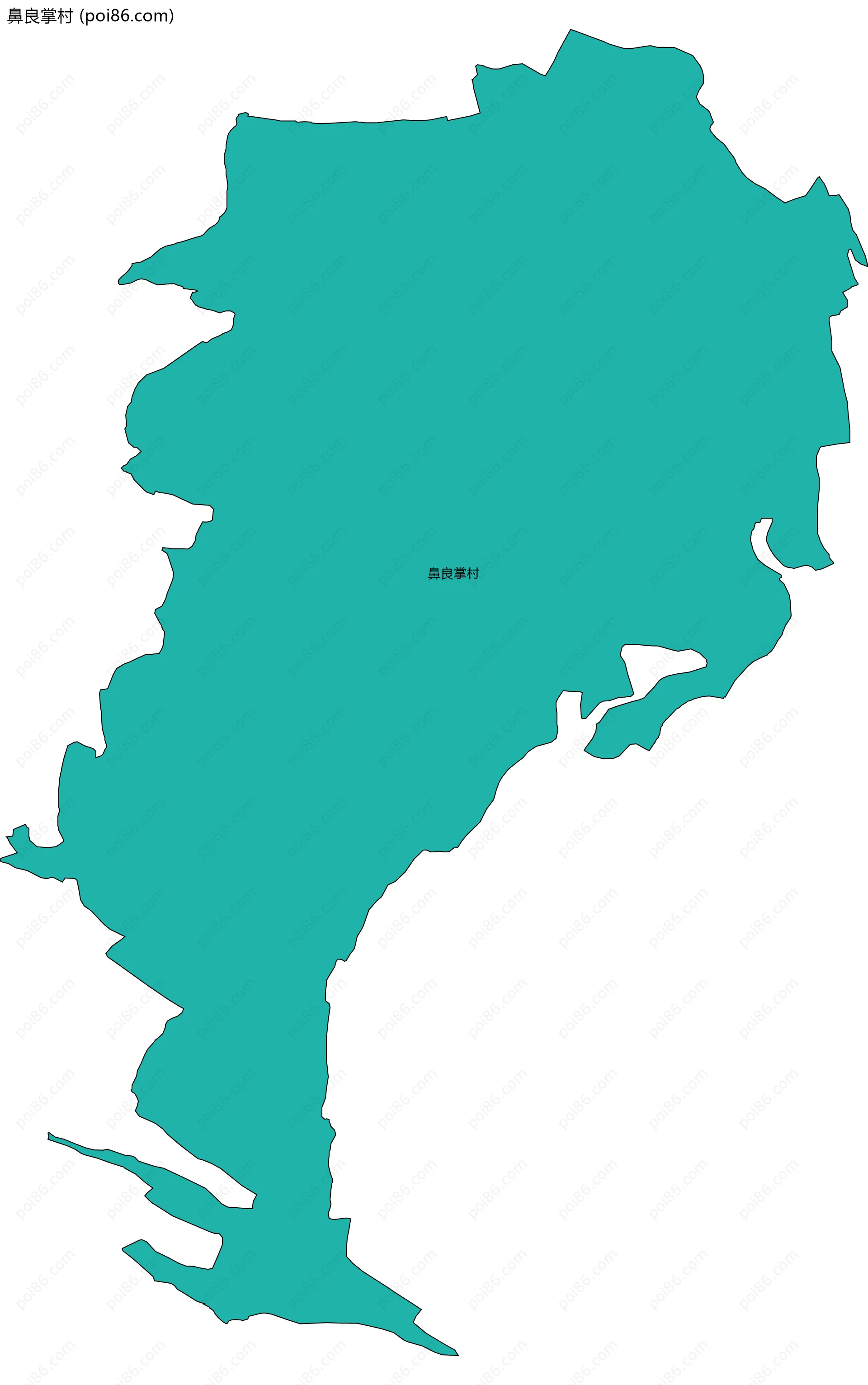 鼻良掌村边界地图