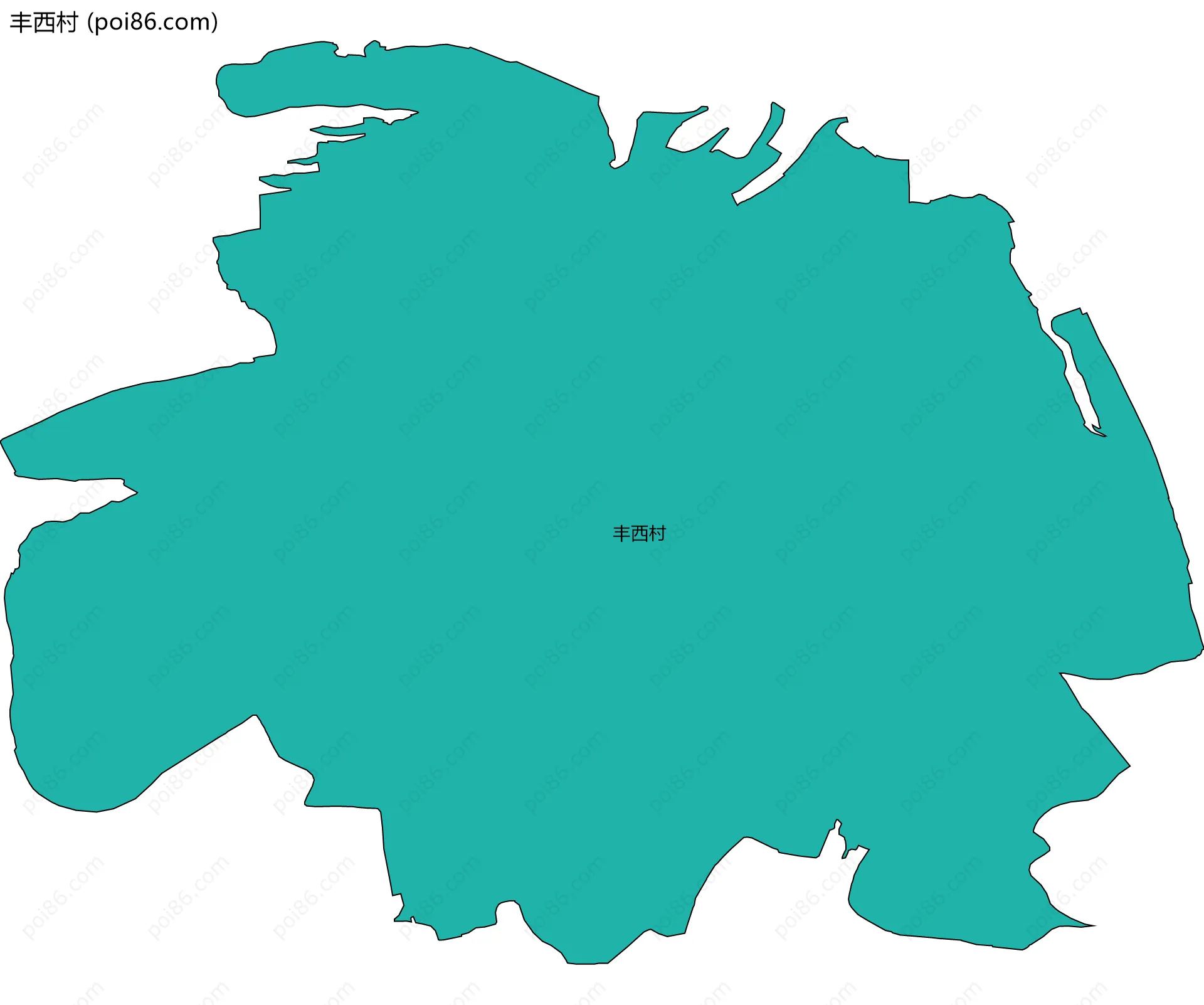 丰西村边界地图