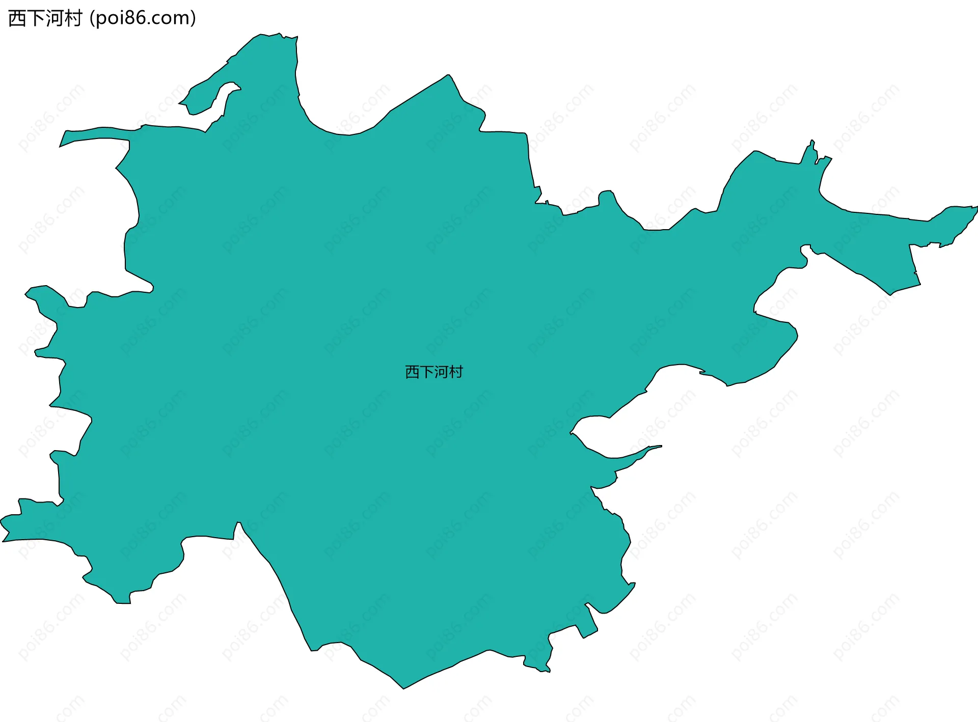 西下河村边界地图
