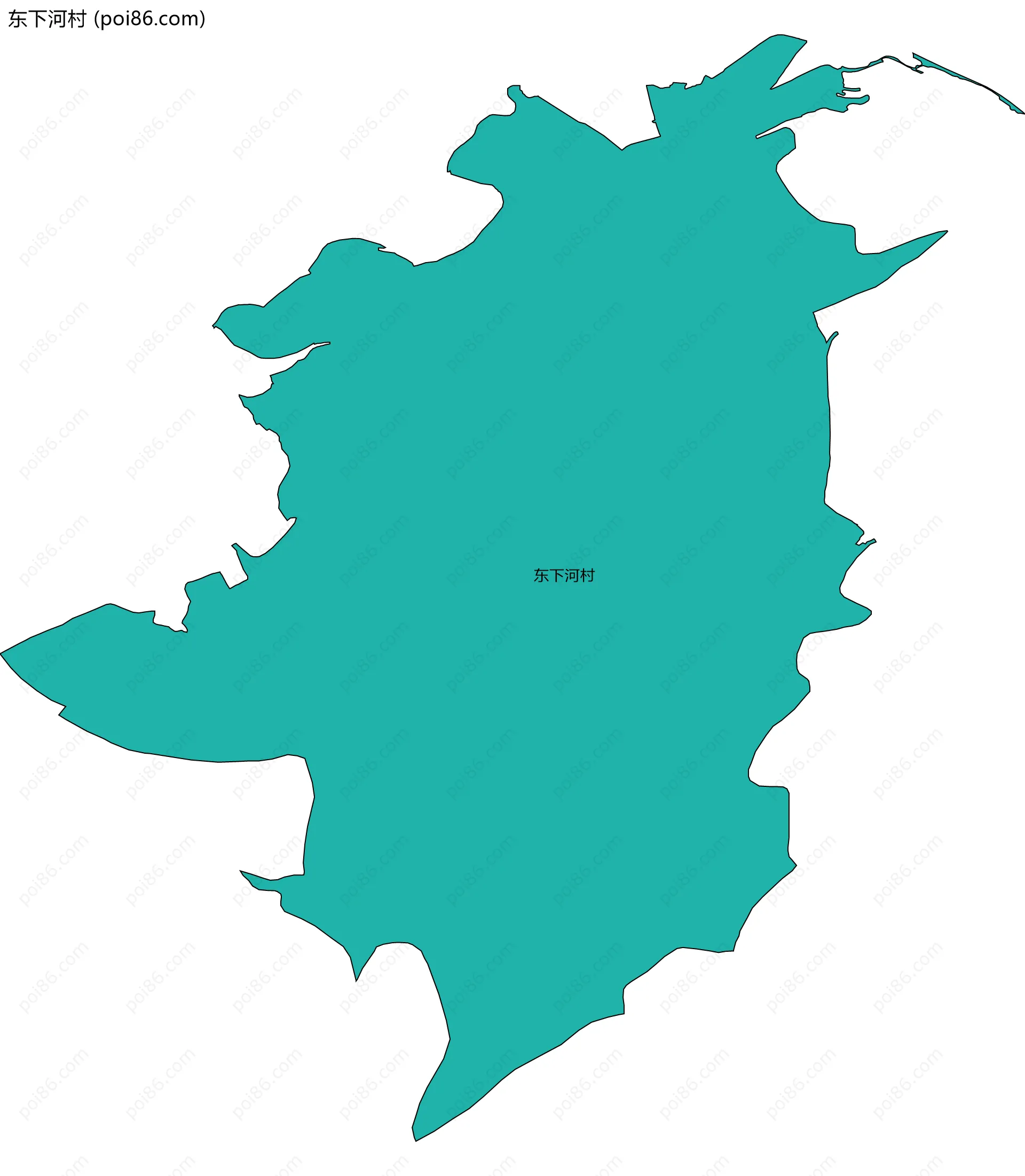 东下河村边界地图