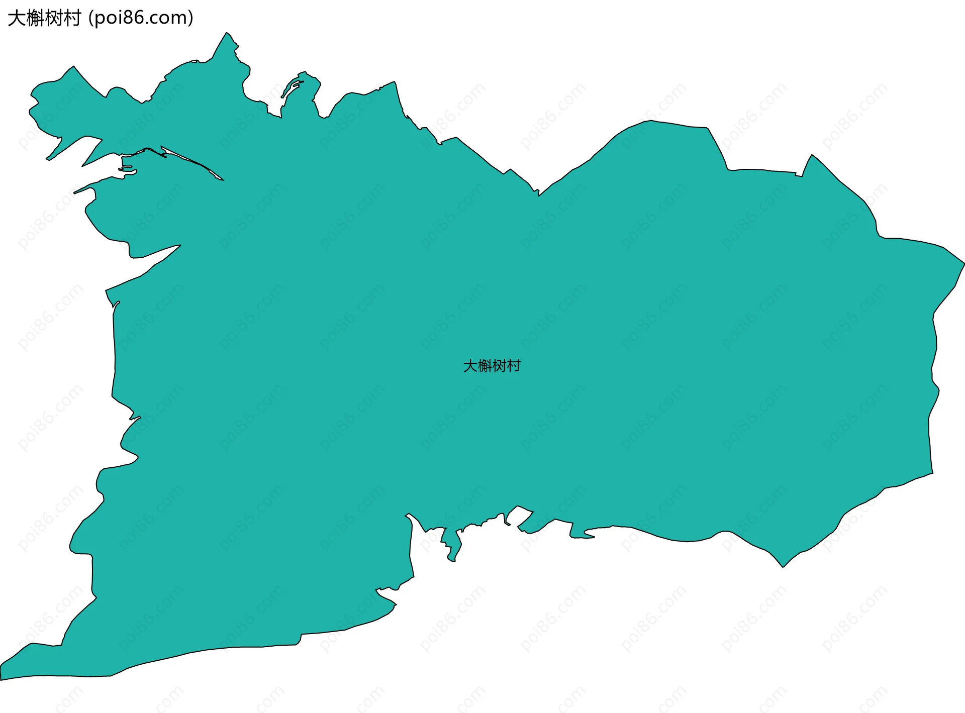 大槲树村边界地图