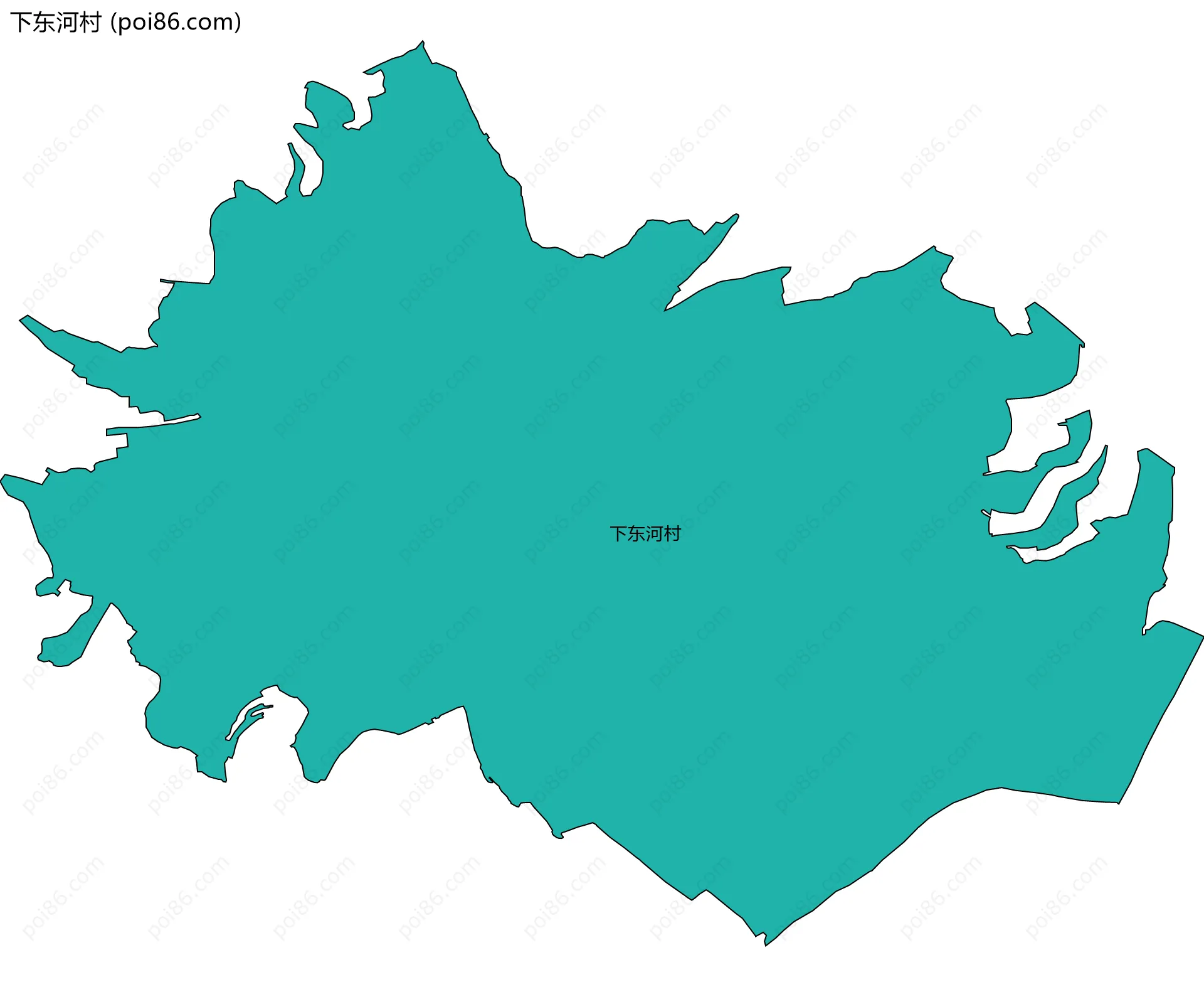 下东河村边界地图