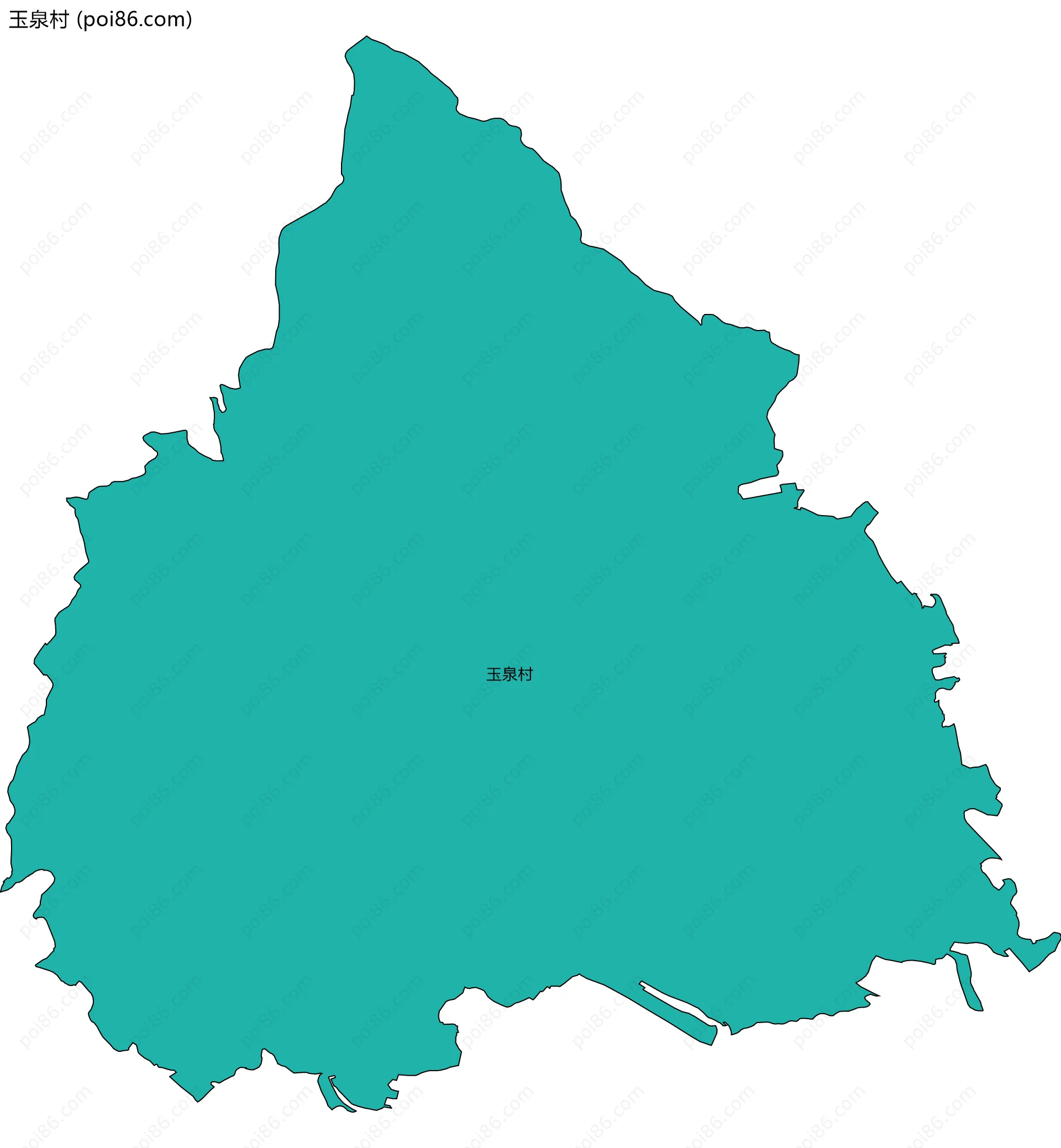 玉泉村边界地图