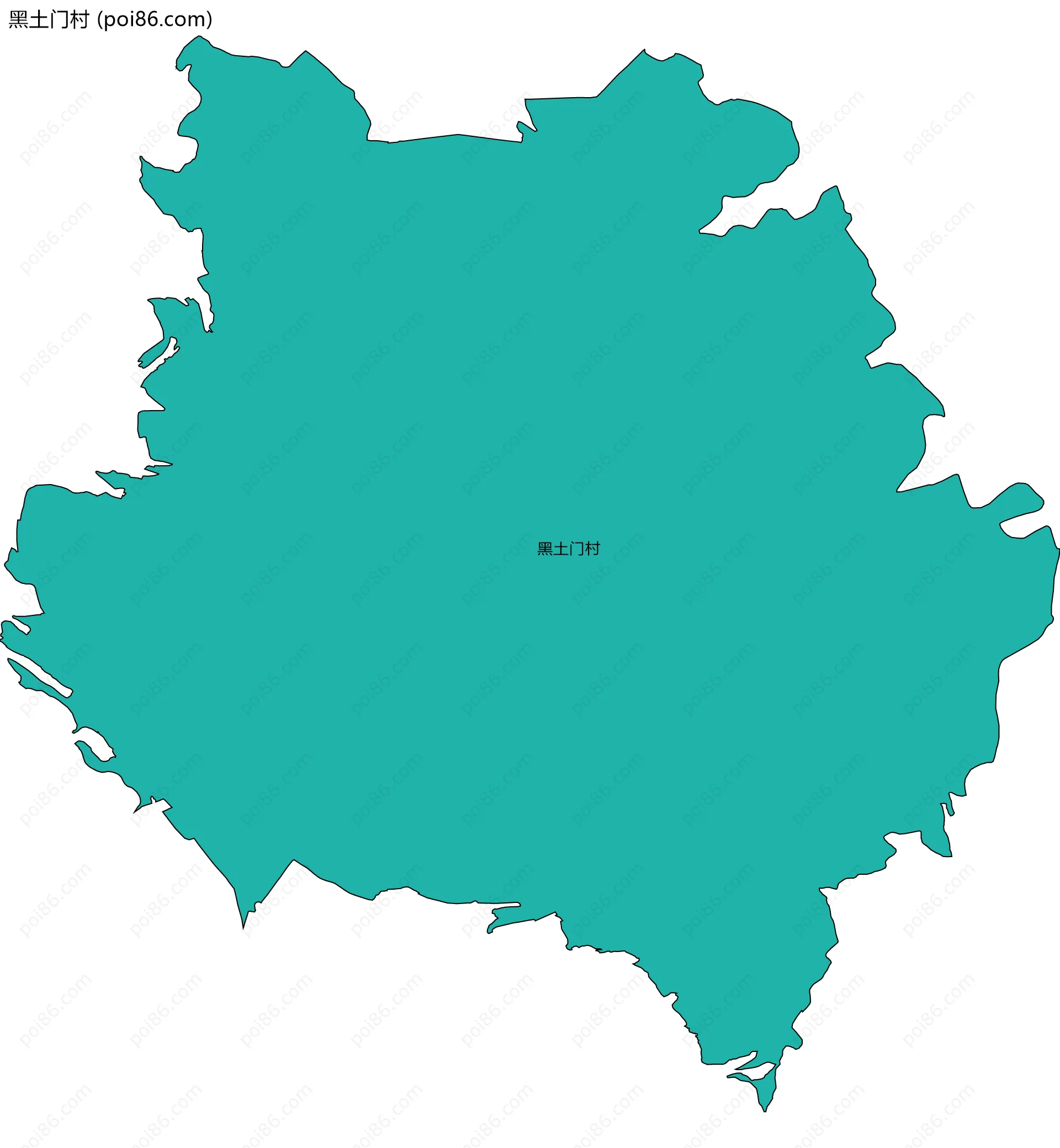 黑土门村边界地图