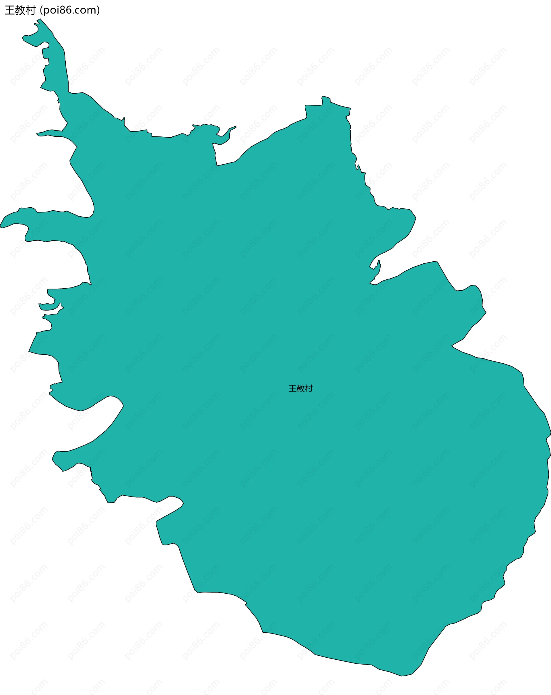 王教村边界地图