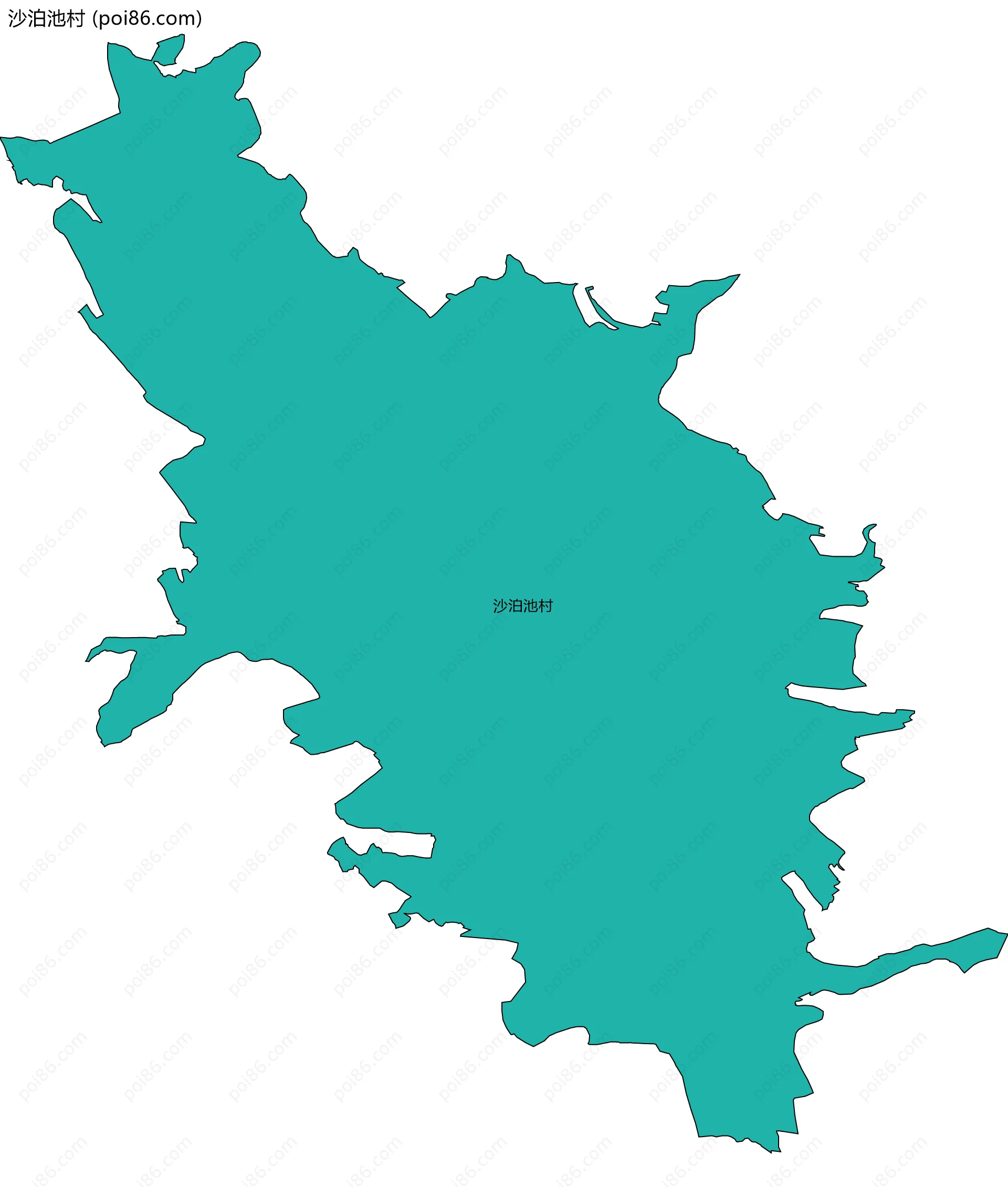 沙泊池村边界地图