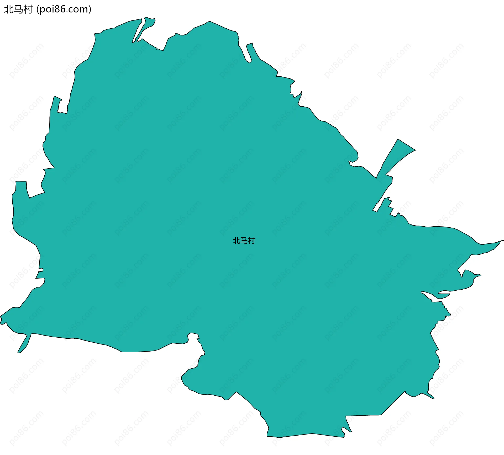 北马村边界地图
