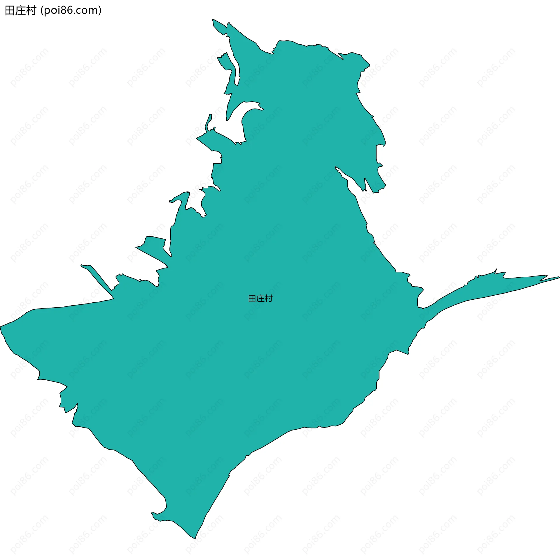 田庄村边界地图