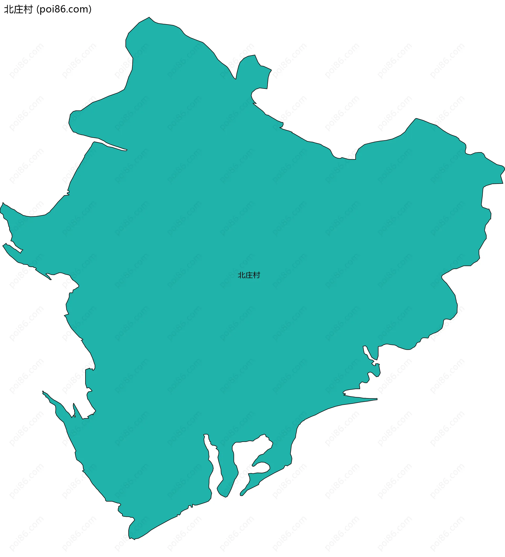 北庄村边界地图